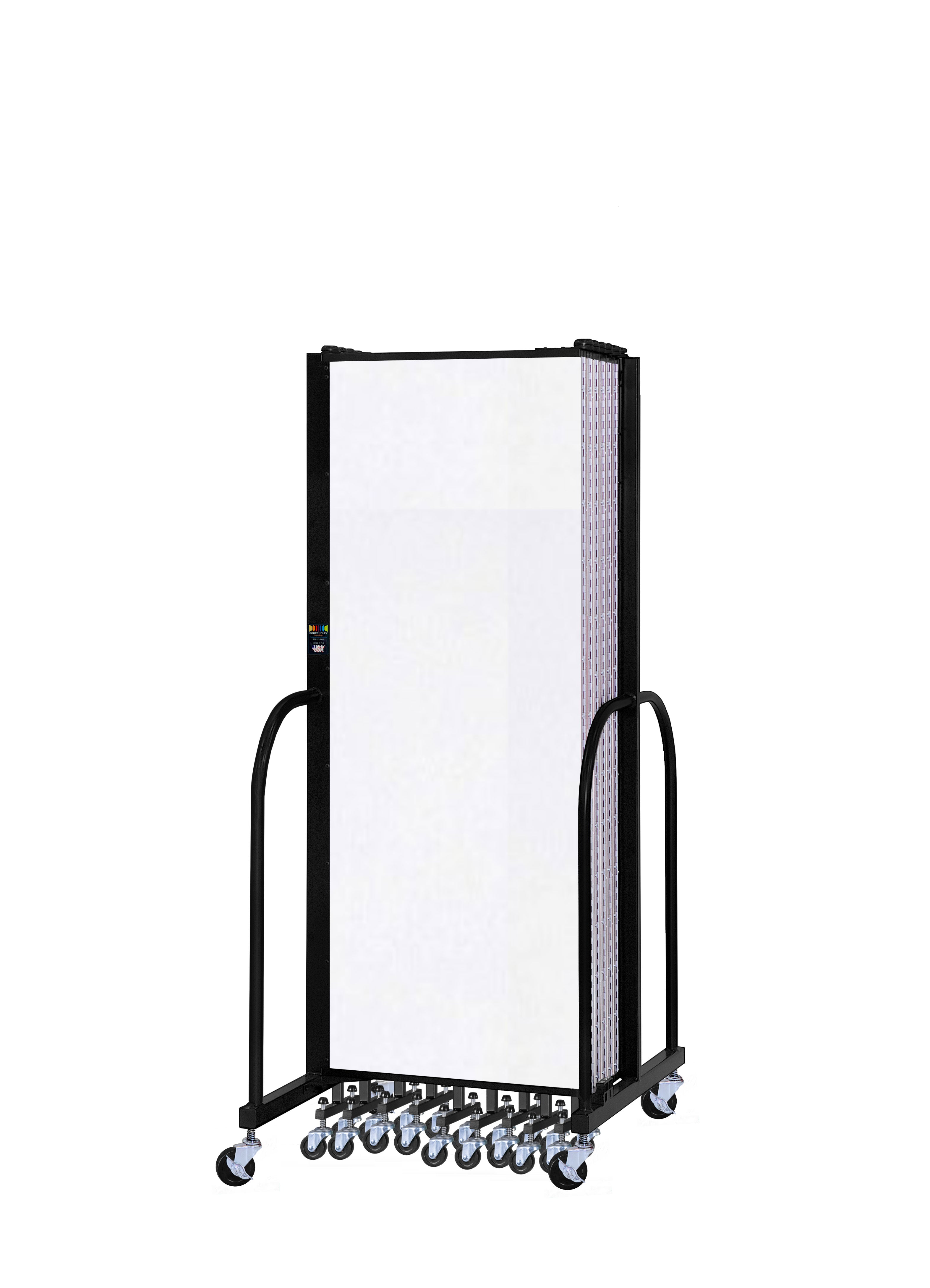 Signature Room Divider - 6'H x 24' 1"L - 13 Panel, Ice, Vinyl