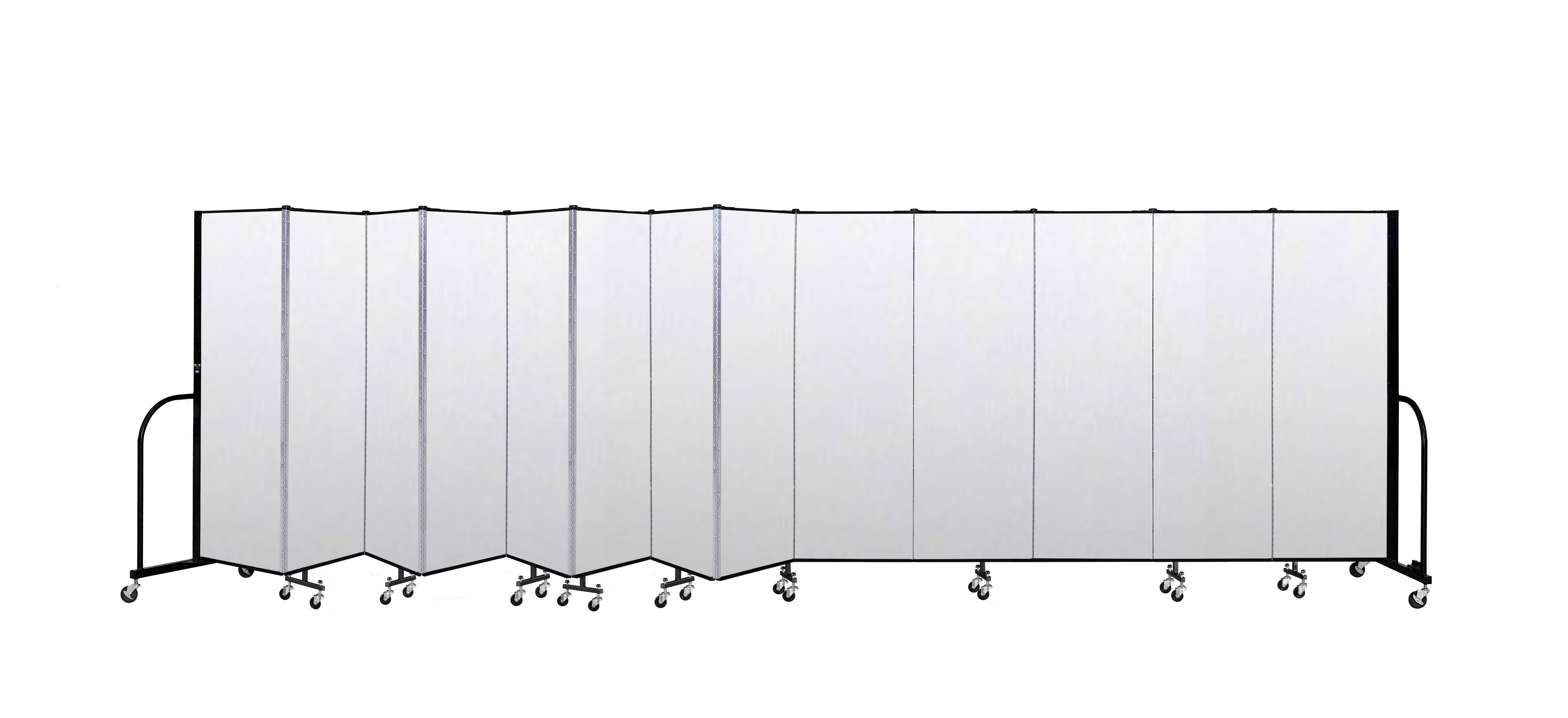 Signature Room Divider - 6'H x 24' 1"L - 13 Panel, Ice, Vinyl