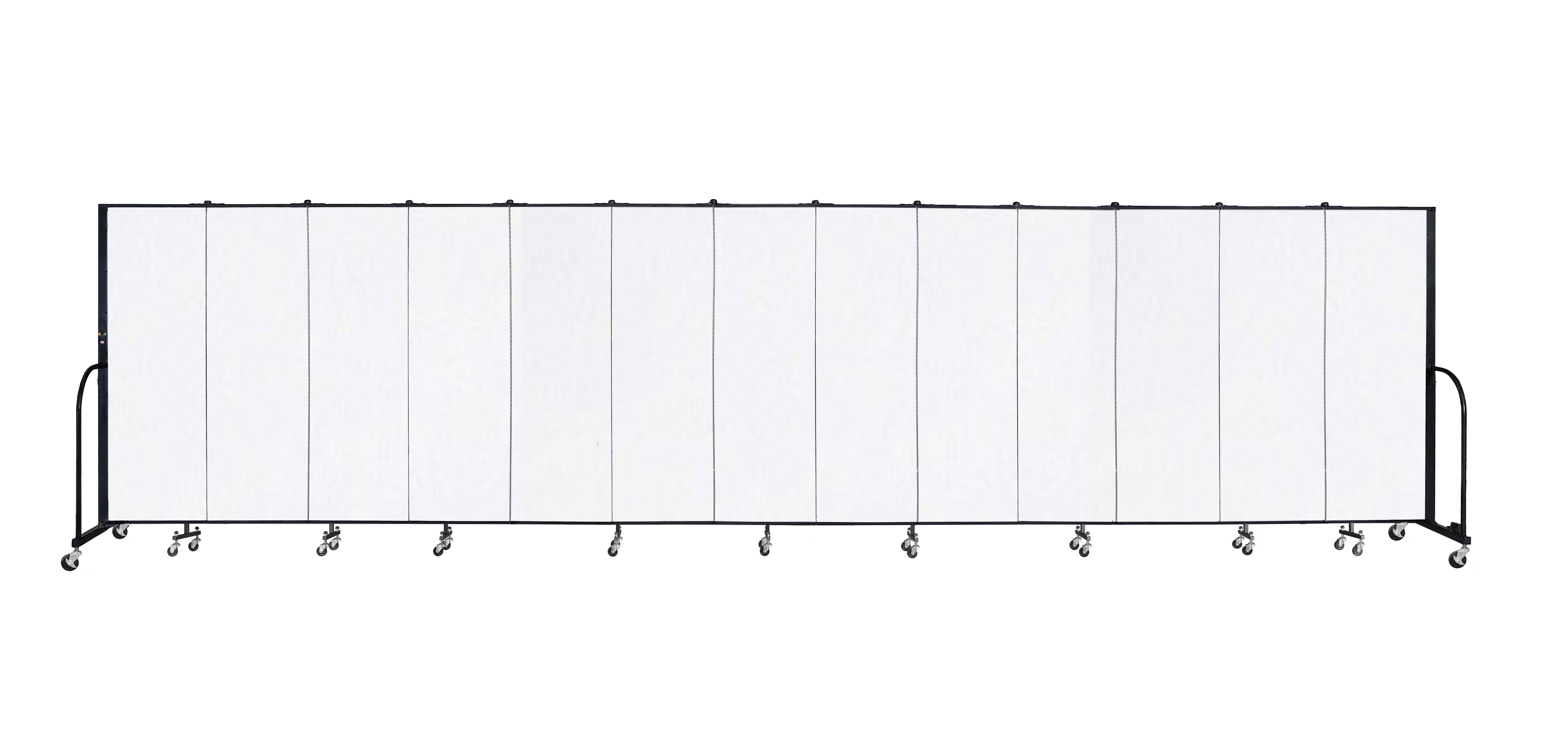Signature Room Divider - 6'H x 24' 1"L - 13 Panel, Ice, Vinyl