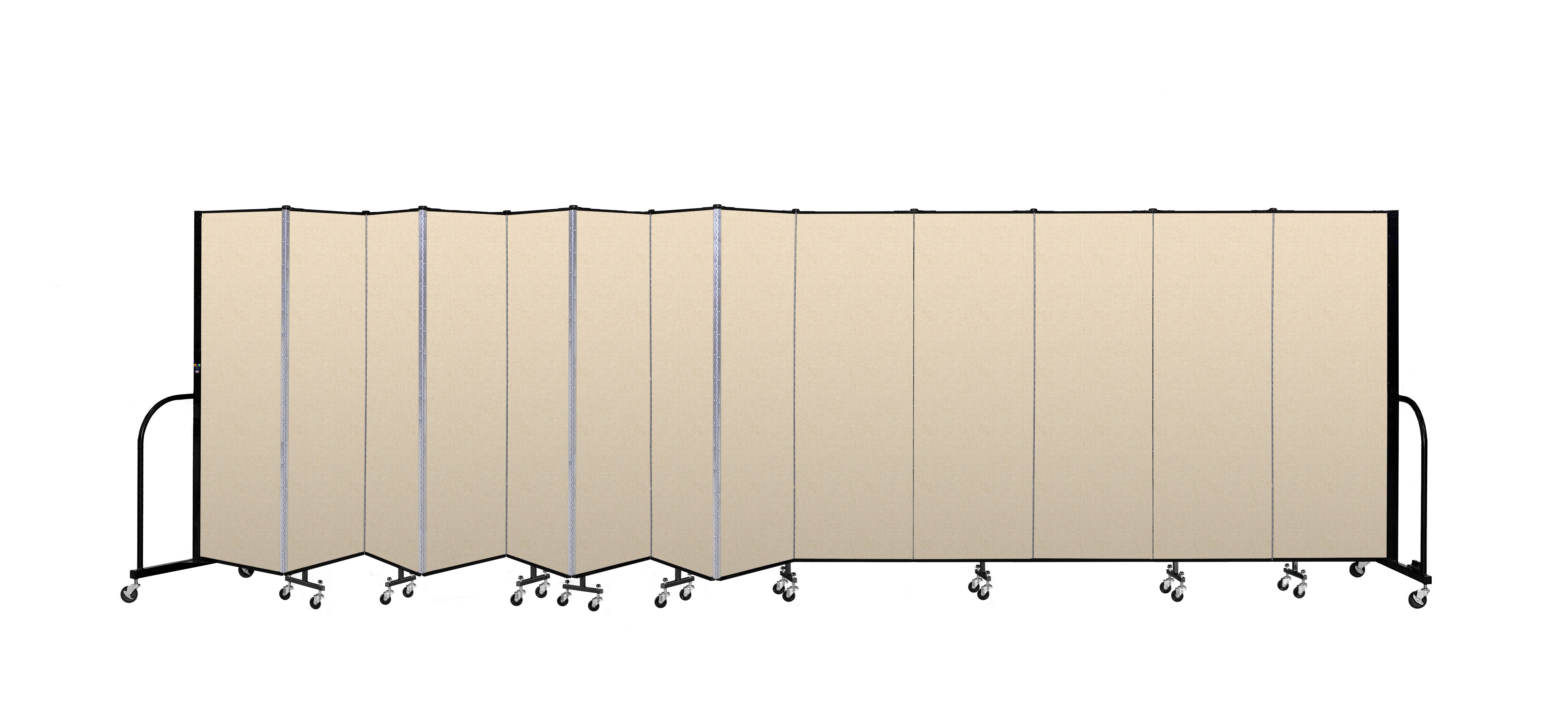 Signature Room Divider - 6'H x 24' 1"L - 13 Panel, Hazelnut, Vinyl