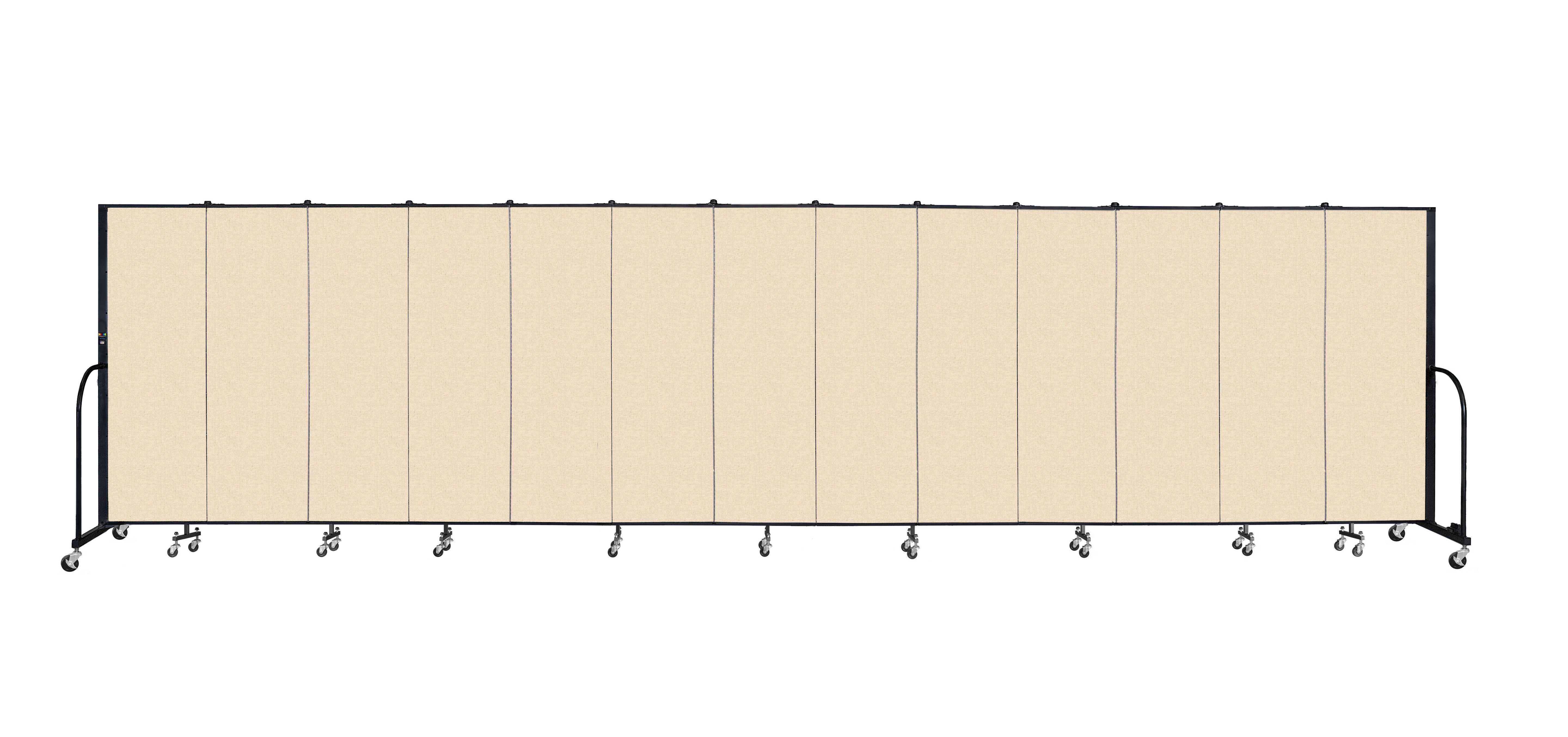 Signature Room Divider - 6'H x 24' 1"L - 13 Panel, Hazelnut, Vinyl