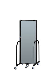 Signature Room Divider - 6'H x 5' 9"L - 3 Panel, Blue Tide, Vinyl