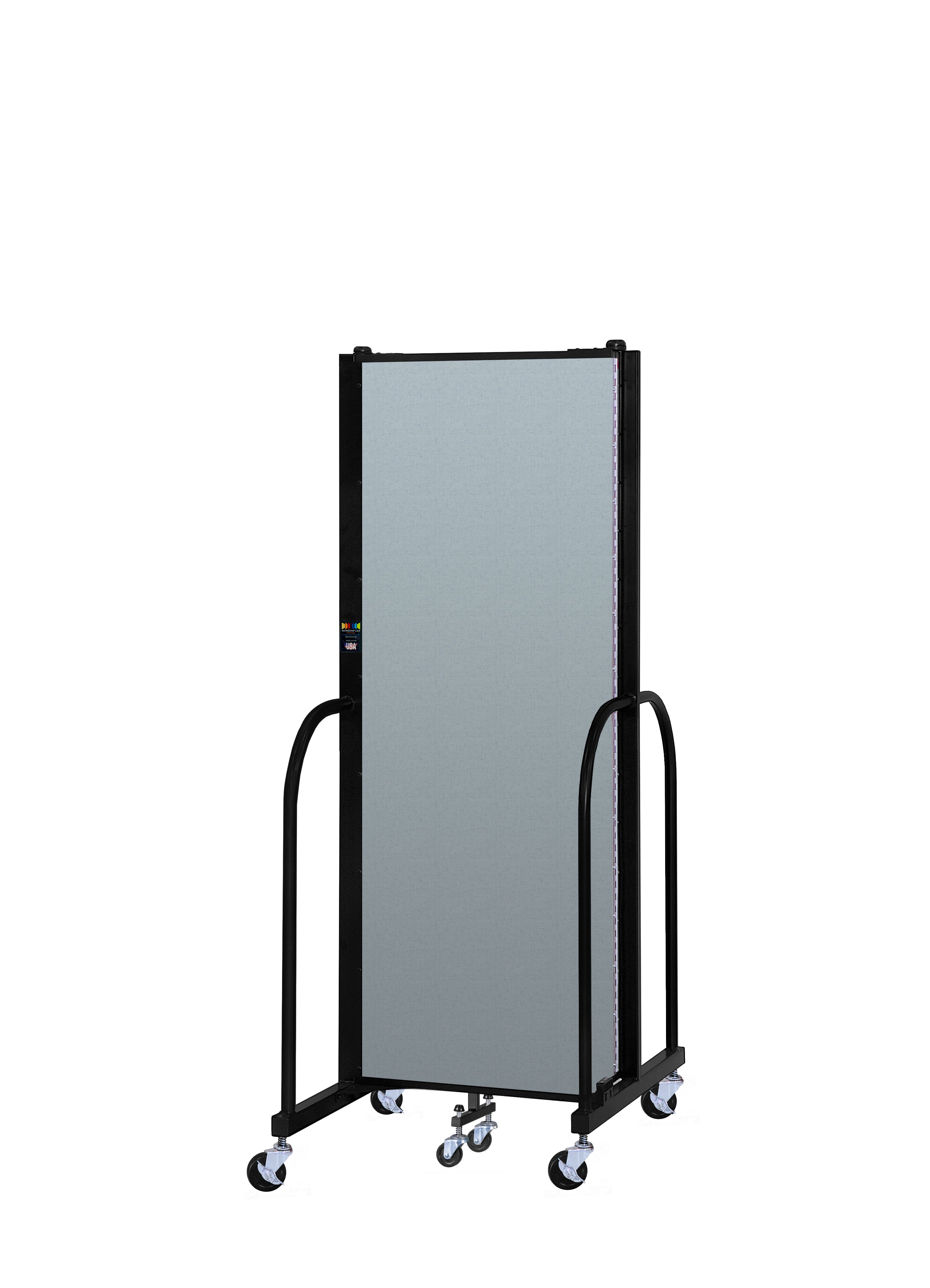 Signature Room Divider - 6'H x 5' 9"L - 3 Panel, Blue Tide, Vinyl