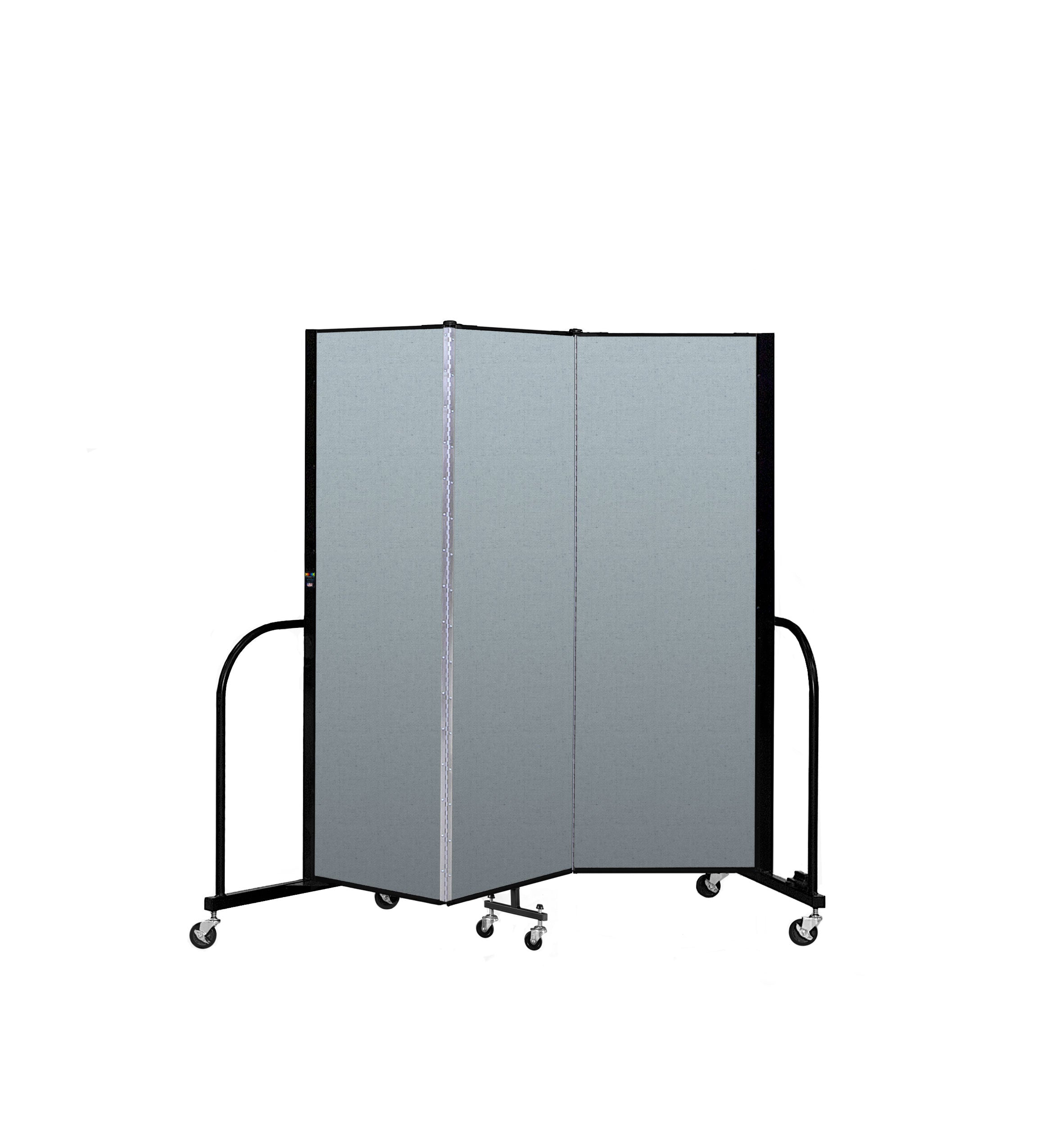 Signature Room Divider - 6'H x 5' 9"L - 3 Panel, Blue Tide, Vinyl