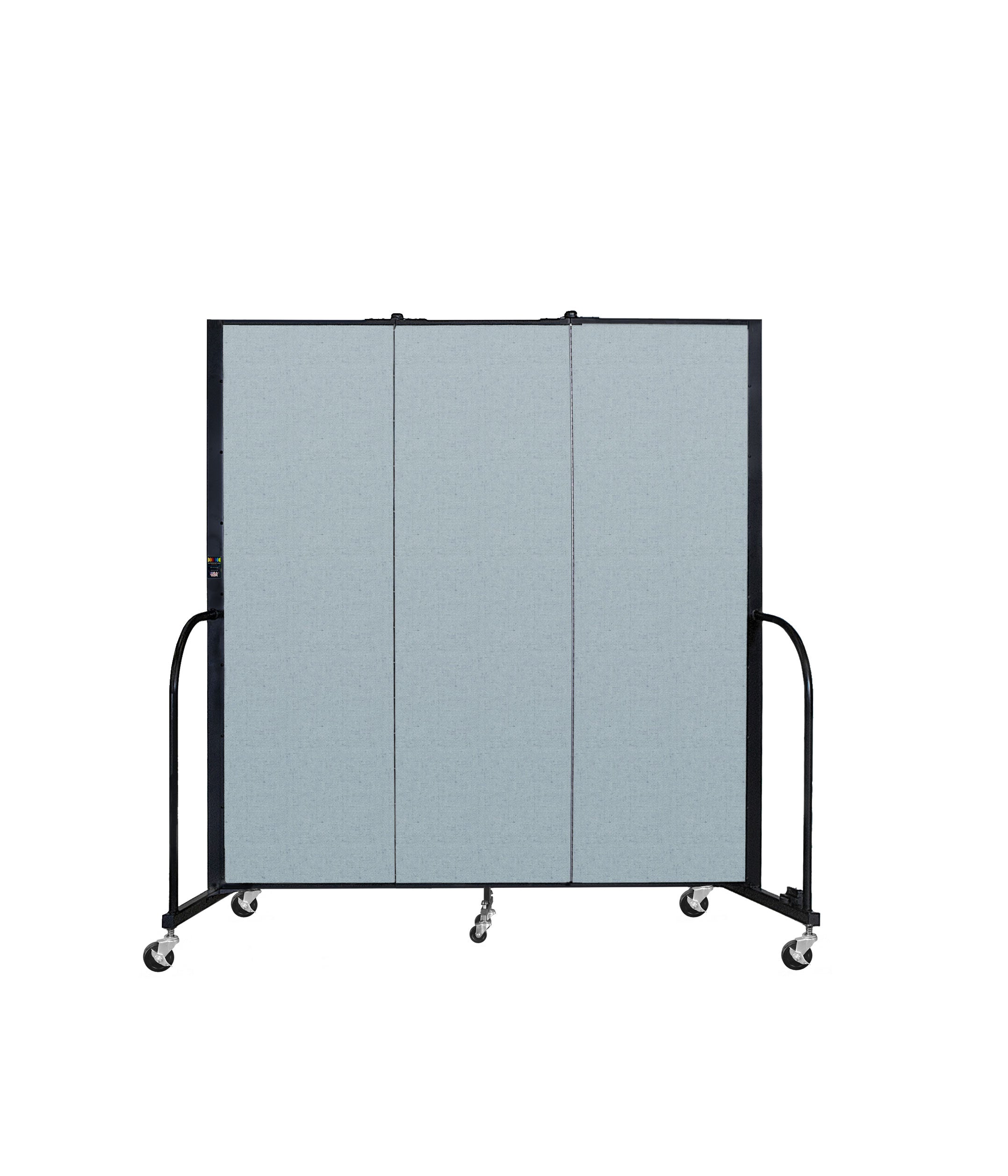Signature Room Divider - 6'H x 5' 9"L - 3 Panel, Blue Tide, Vinyl
