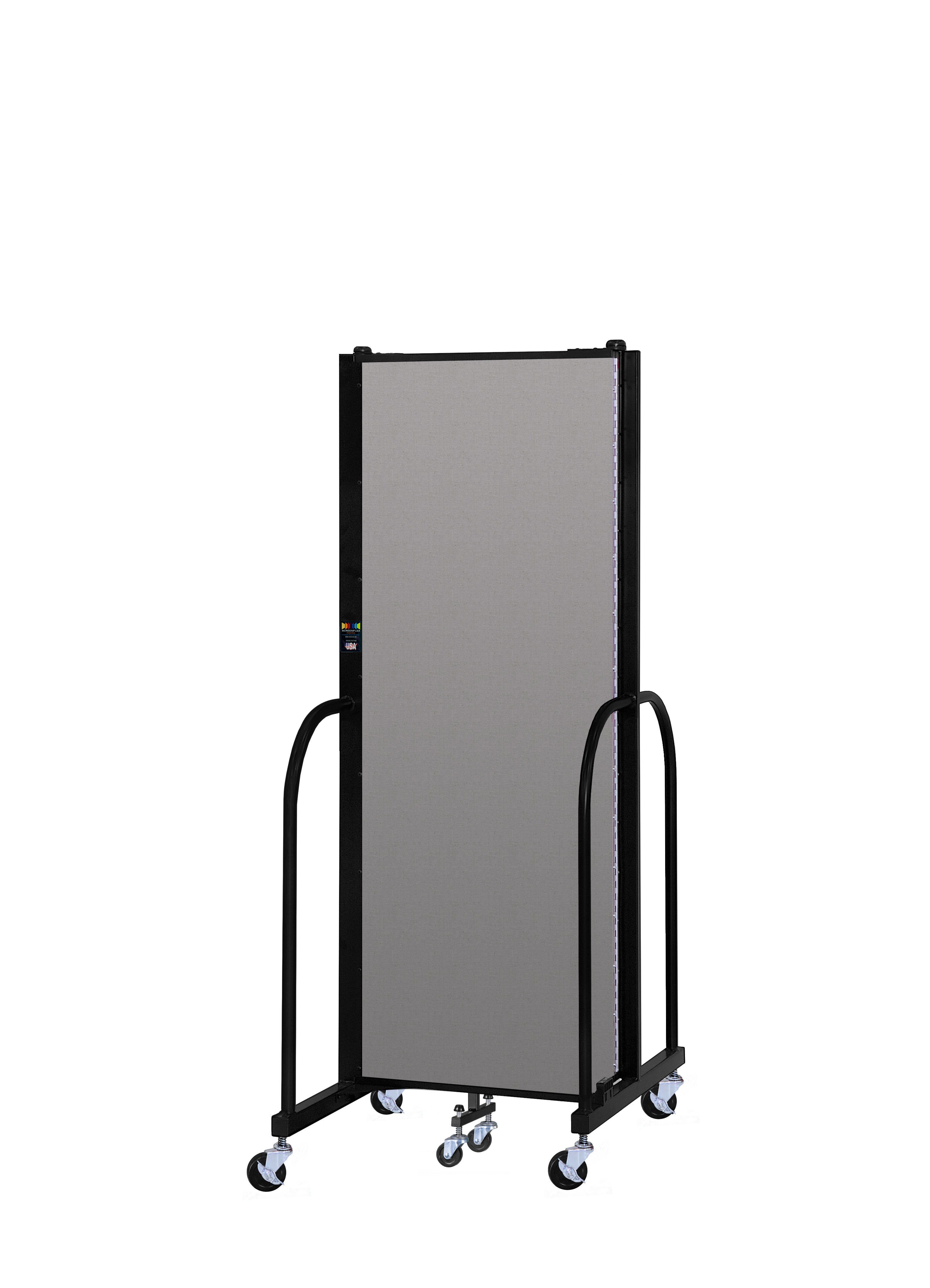 Signature Room Divider - 6'H x 5' 9"L - 3 Panel, Granite, Vinyl