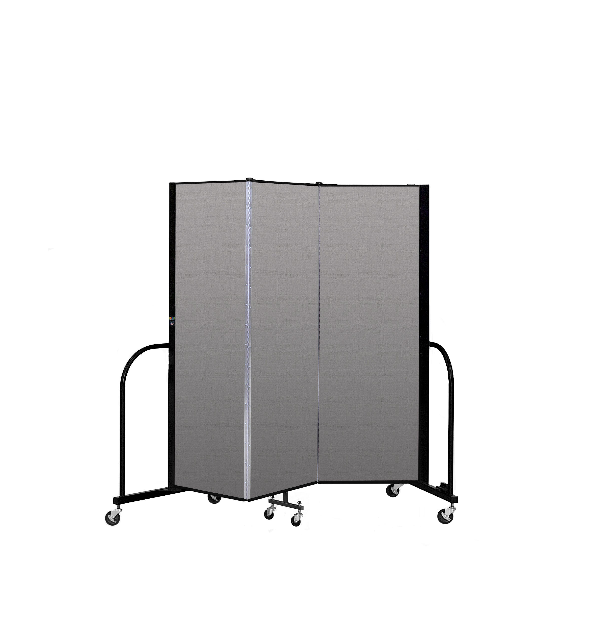 Signature Room Divider - 6'H x 5' 9"L - 3 Panel, Granite, Vinyl