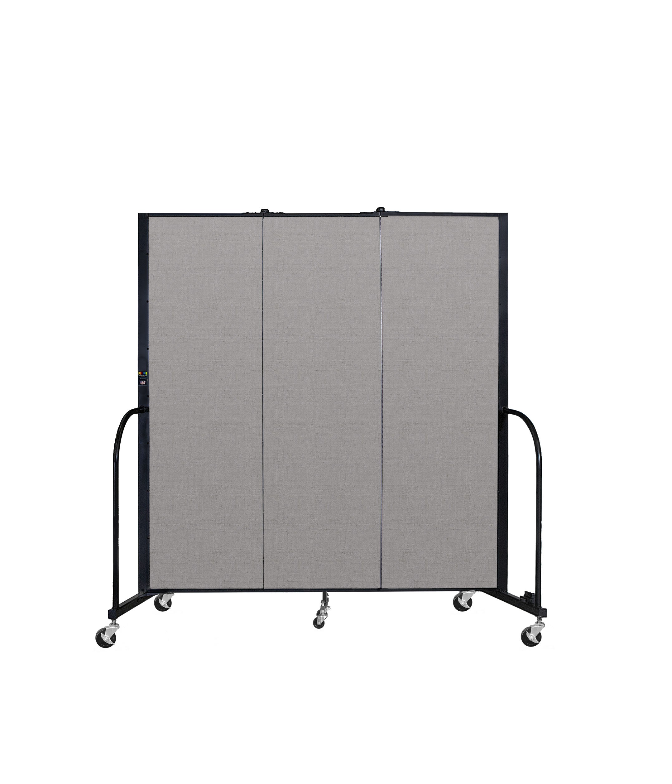 Signature Room Divider - 6'H x 5' 9"L - 3 Panel, Granite, Vinyl