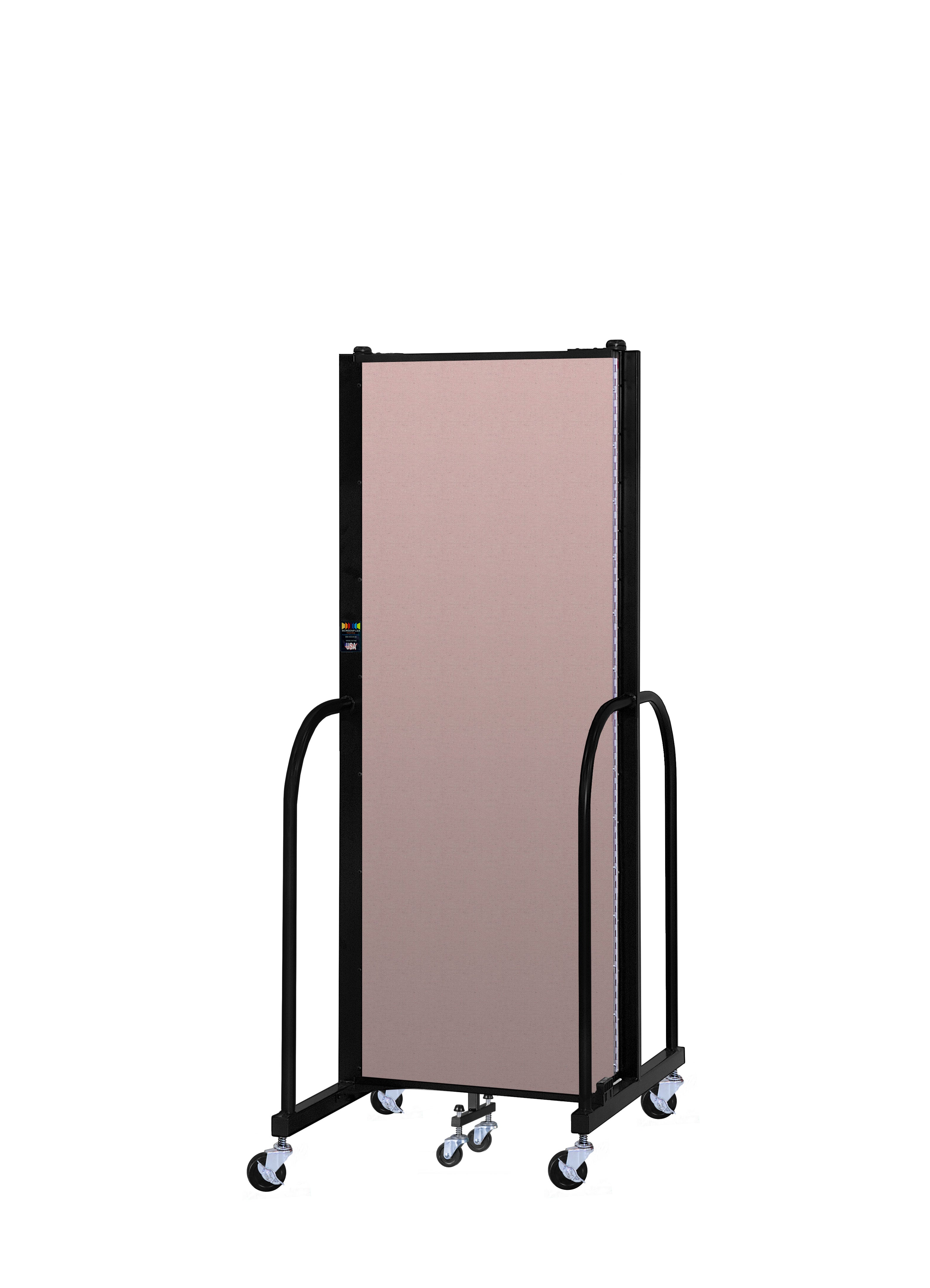 Signature Room Divider - 6'H x 5' 9"L - 3 Panel, Rasberry, Vinyl