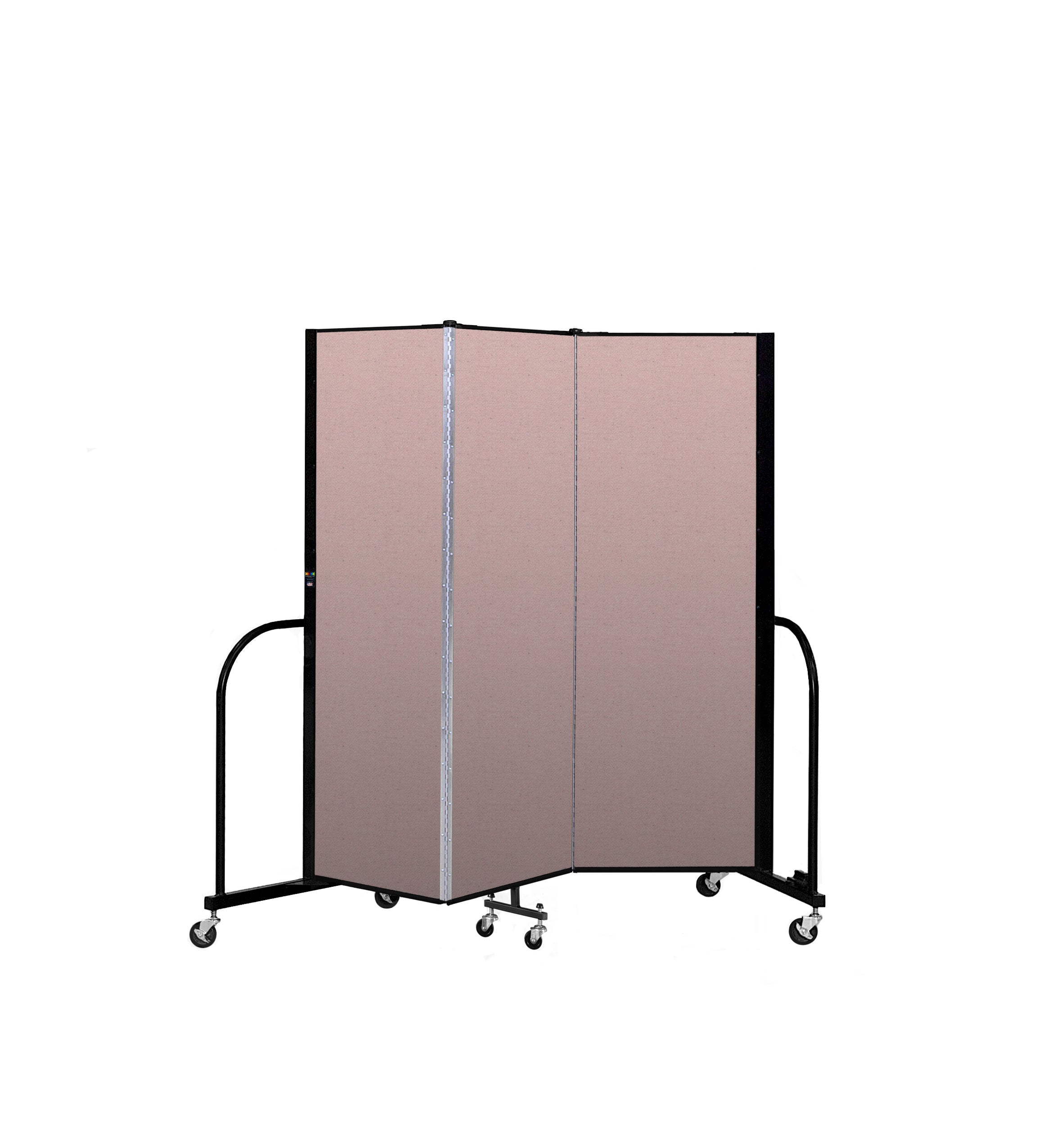 Signature Room Divider - 6'H x 5' 9"L - 3 Panel, Rasberry, Vinyl