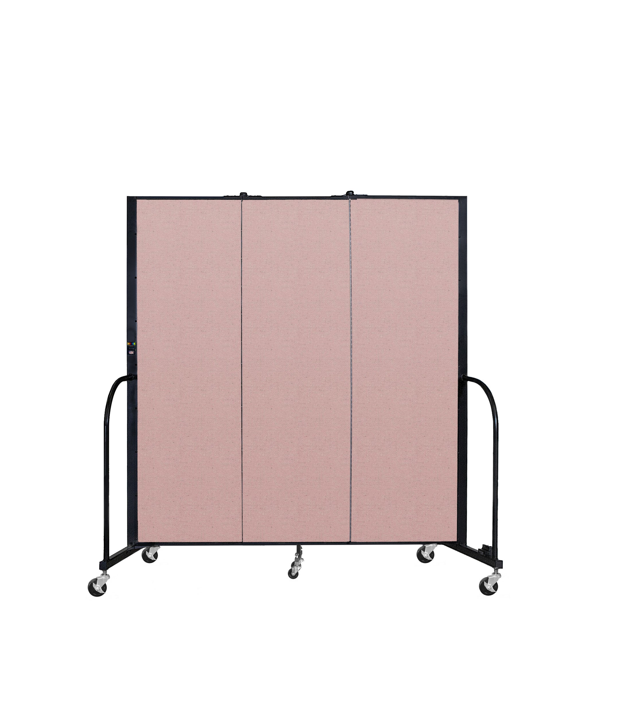 Signature Room Divider - 6'H x 5' 9"L - 3 Panel, Rasberry, Vinyl