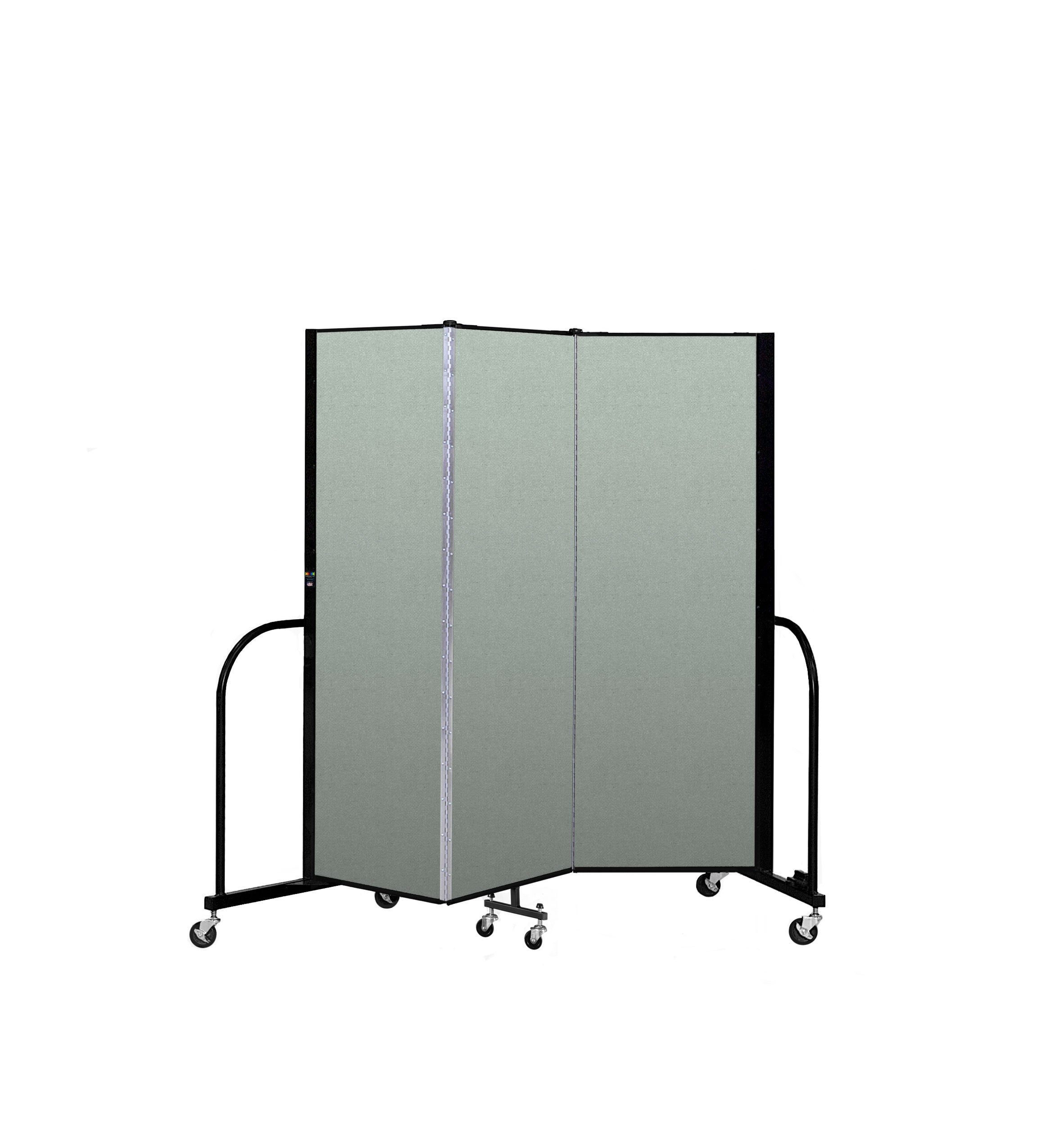 Signature Room Divider - 6'H x 5' 9"L - 3 Panel, Mint, Vinyl