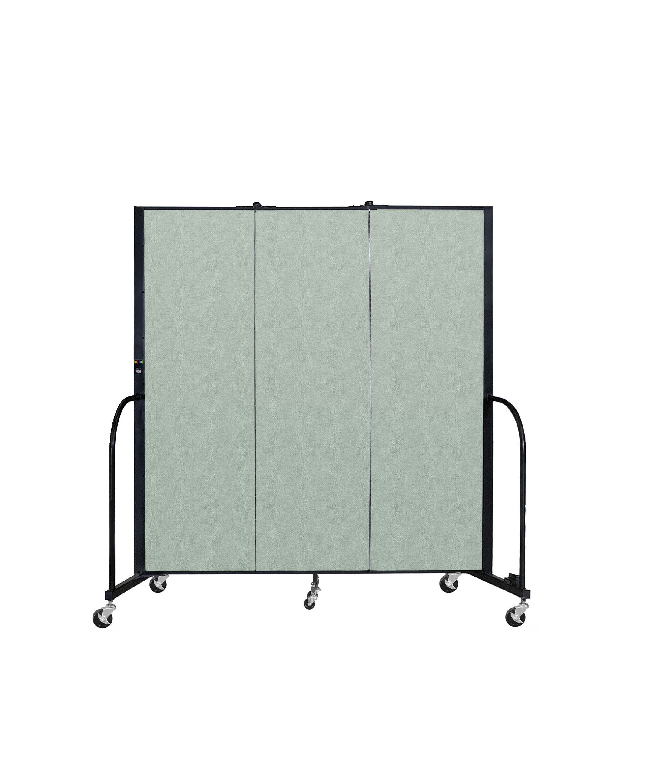 Signature Room Divider - 6'H x 5' 9"L - 3 Panel, Mint, Vinyl