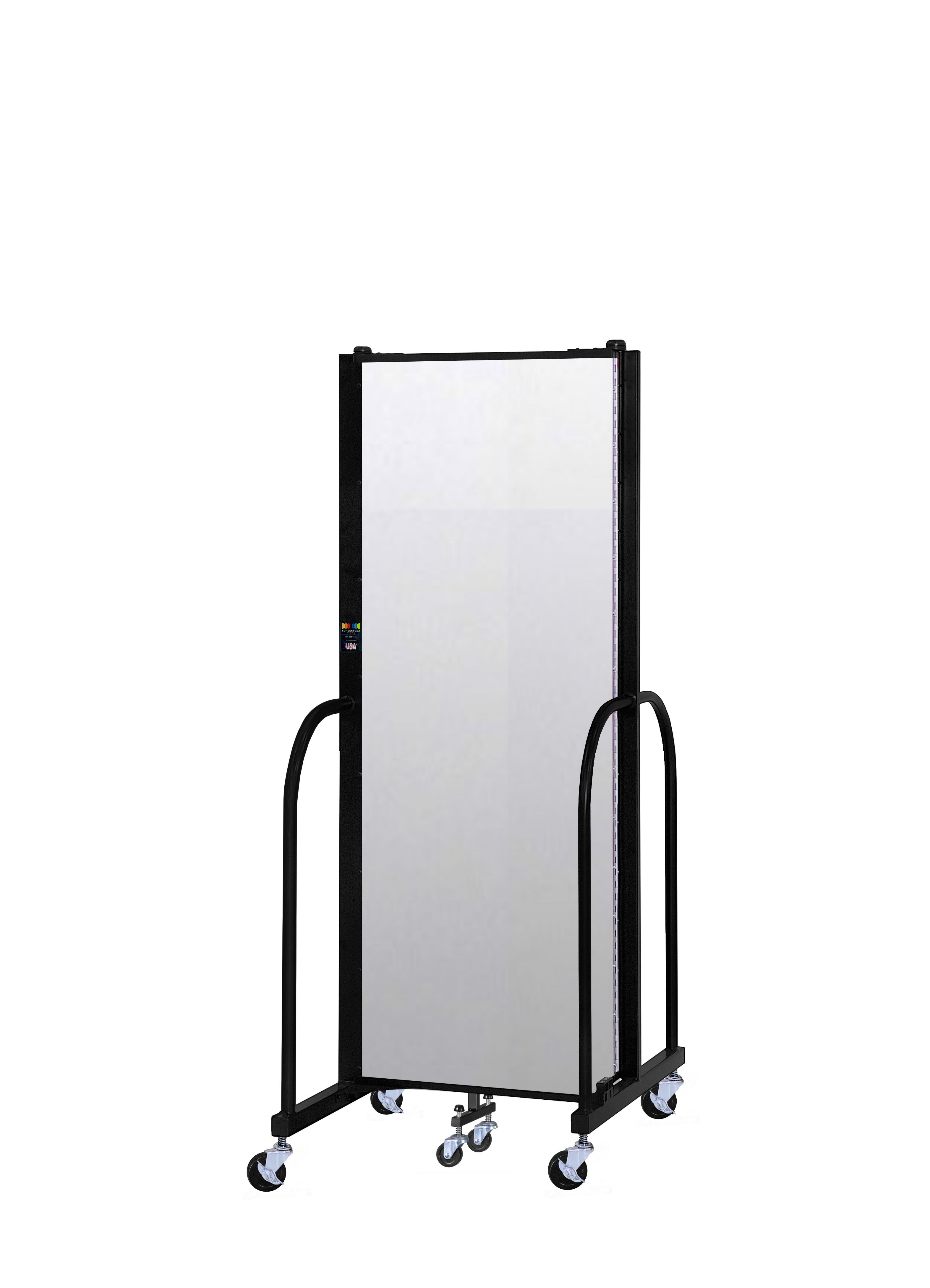 Signature Room Divider - 6'H x 5' 9"L - 3 Panel, Ice, Vinyl