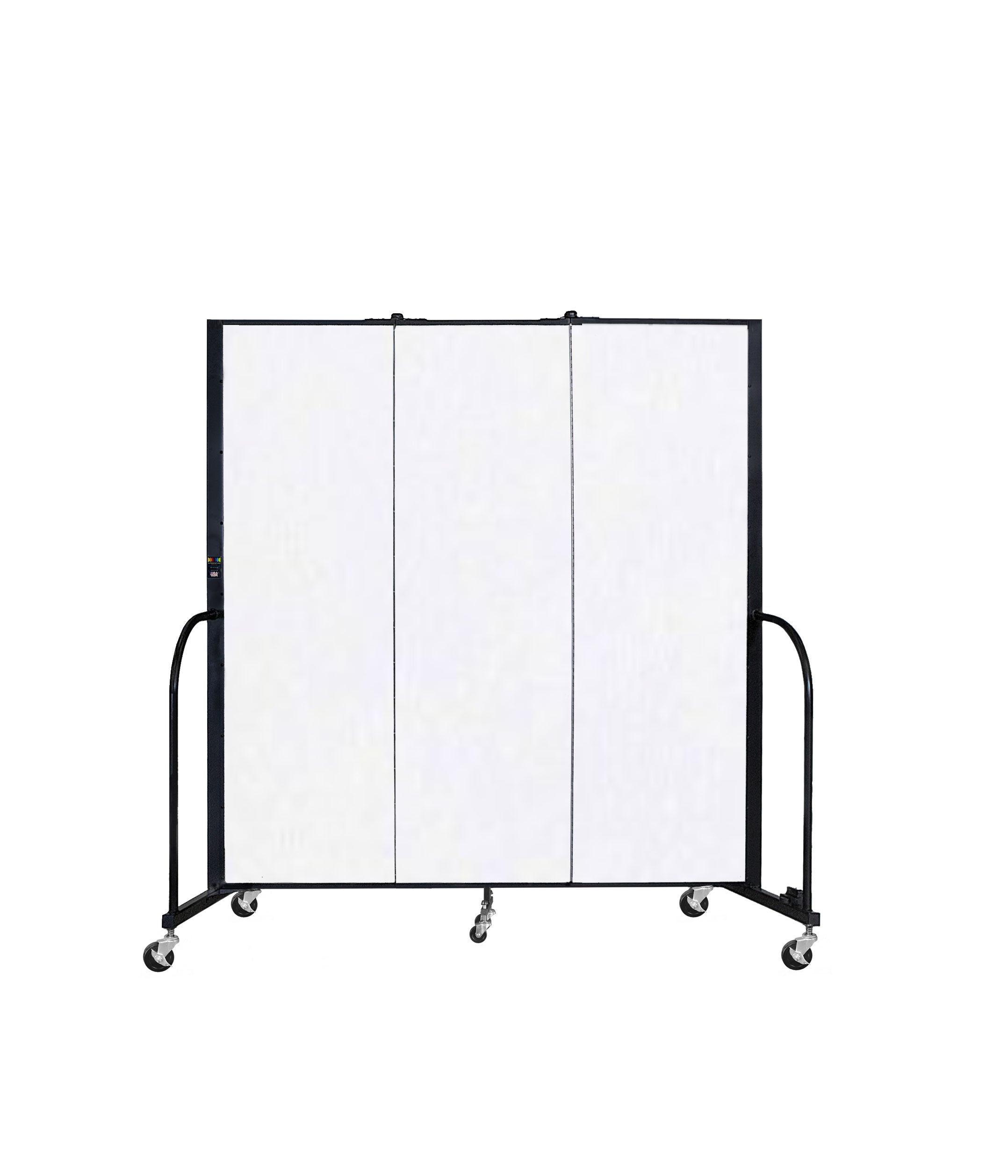Signature Room Divider - 6'H x 5' 9"L - 3 Panel, Ice, Vinyl