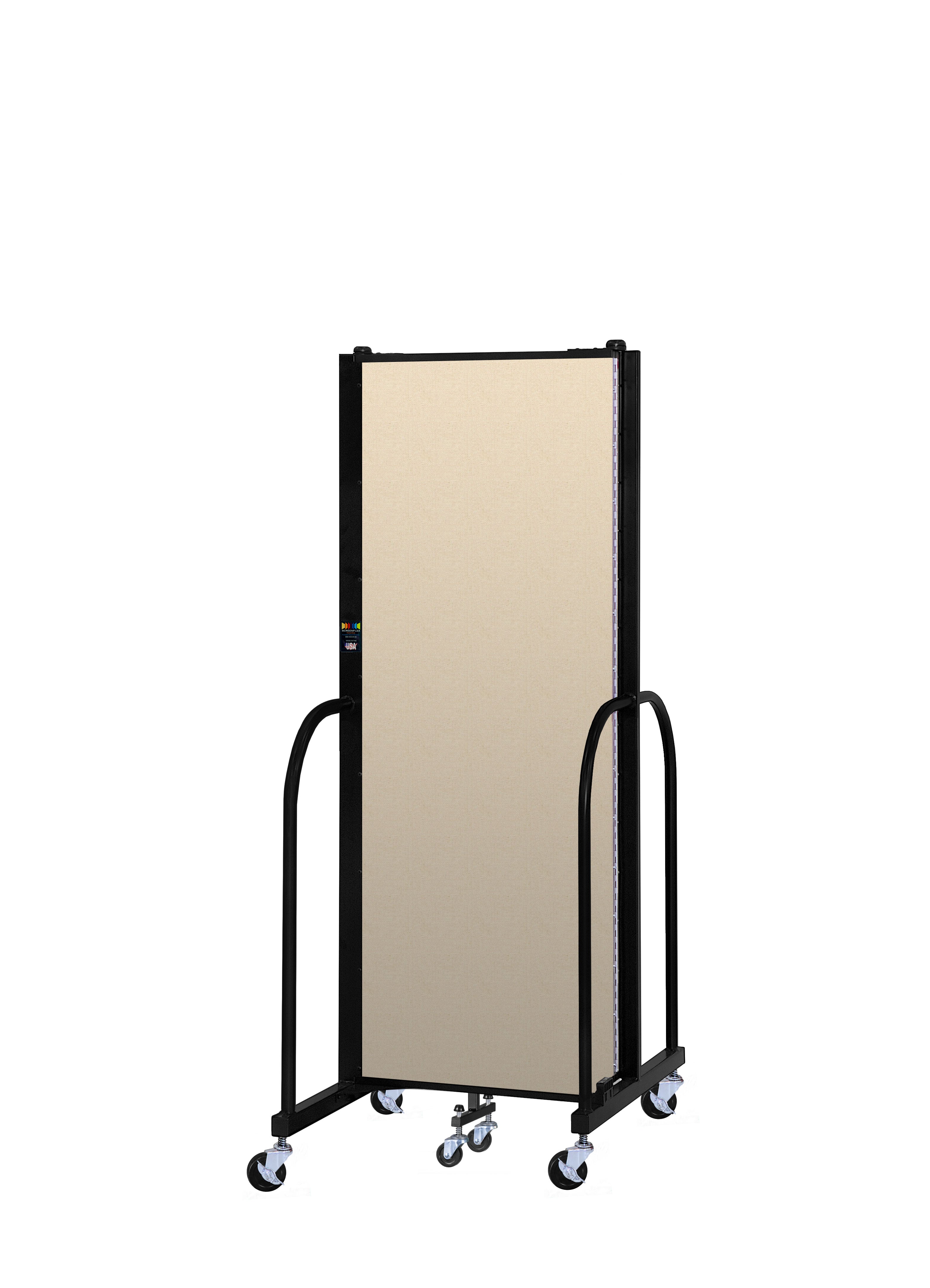 Signature Room Divider - 6'H x 5' 9"L - 3 Panel, Hazelnut, Vinyl