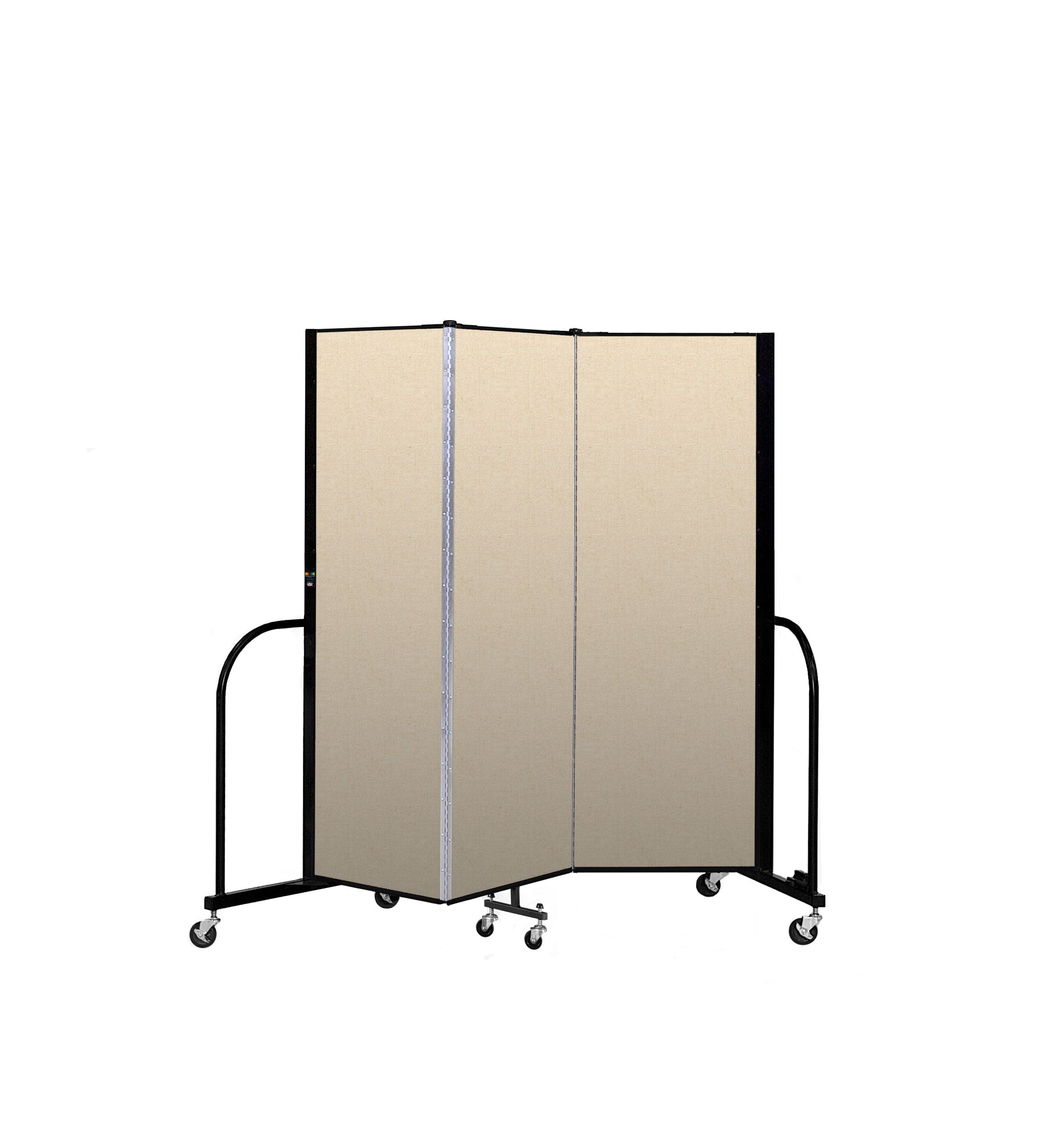 Signature Room Divider - 6'H x 5' 9"L - 3 Panel, Hazelnut, Vinyl