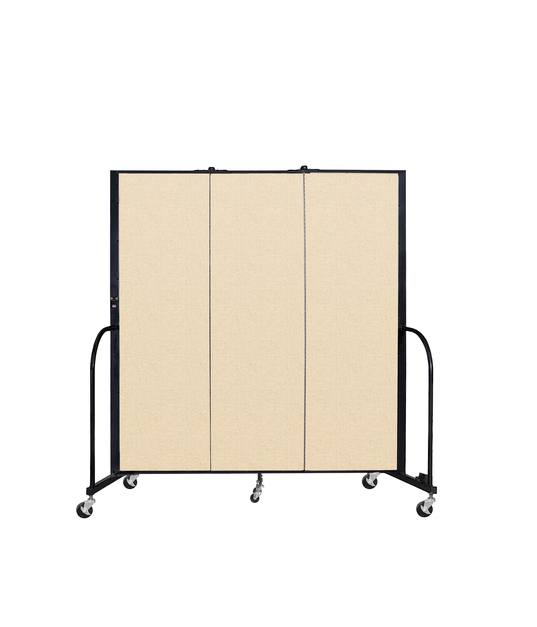 Signature Room Divider - 6'H x 5' 9"L - 3 Panel, Hazelnut, Vinyl