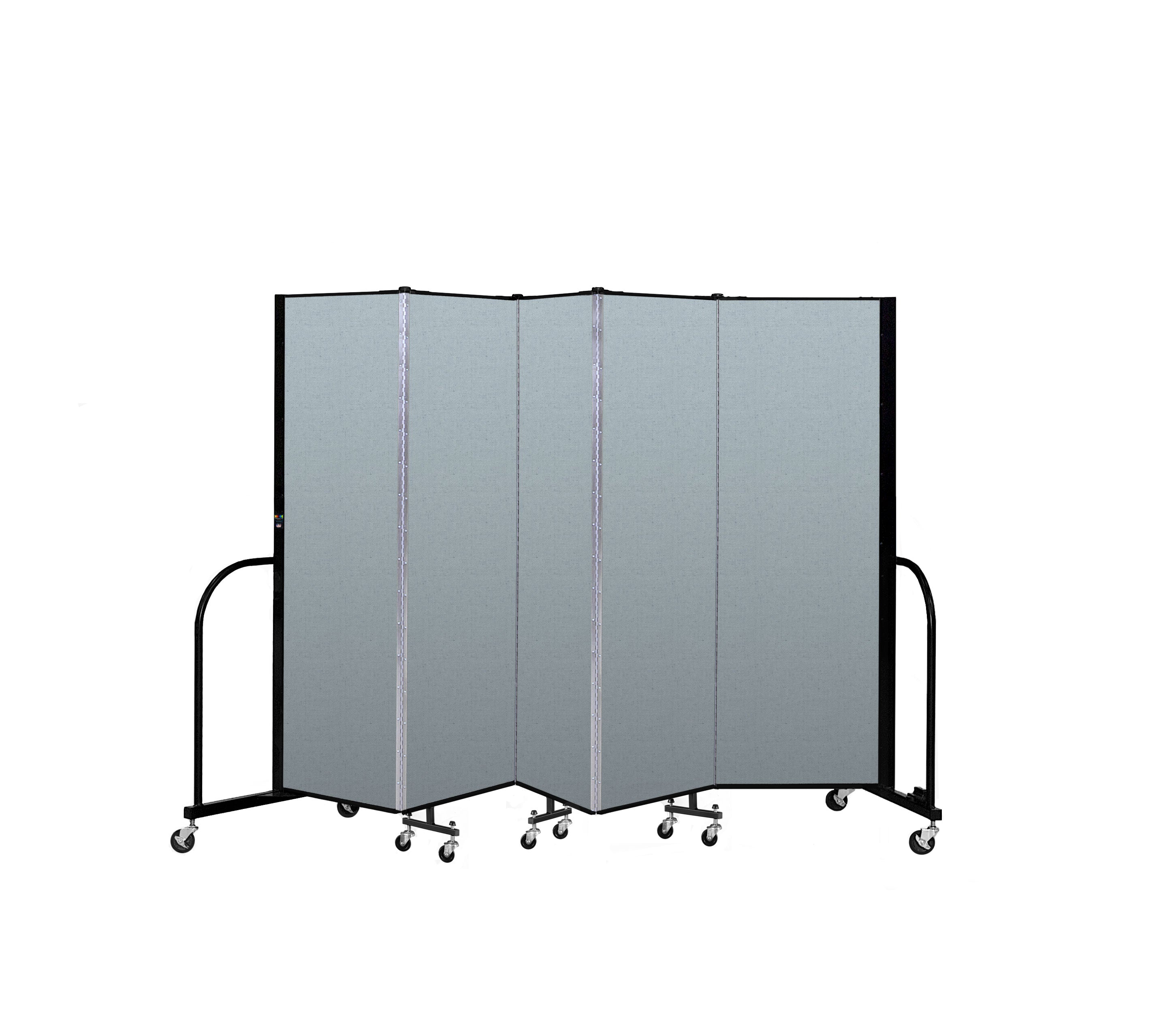 Signature Room Divider - 6'H x 9' 5"L - 5 Panel, Blue Tide, Vinyl