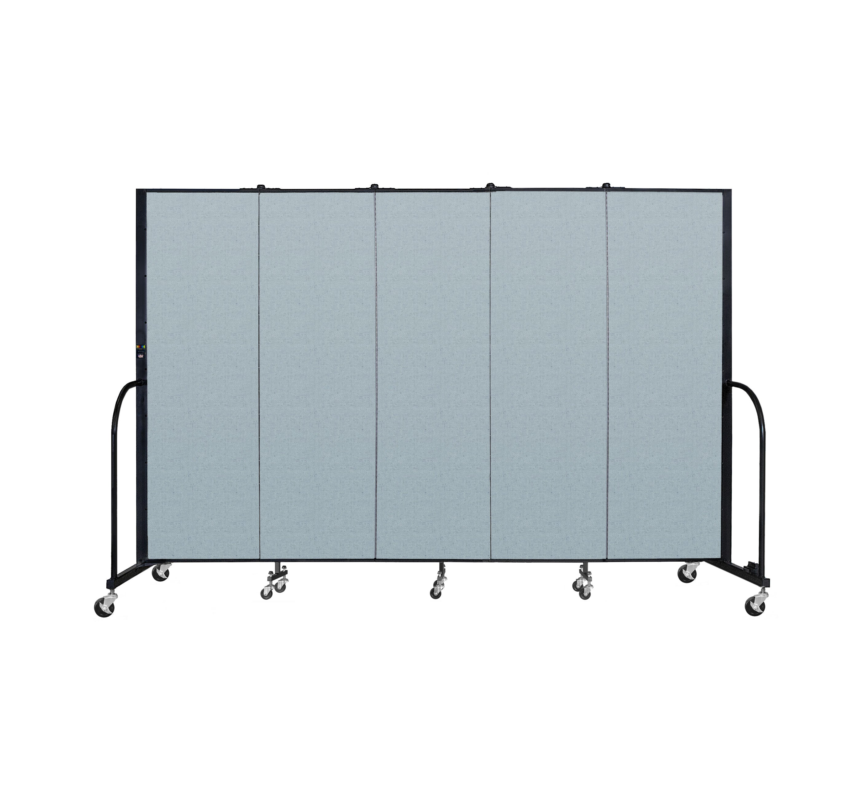 Signature Room Divider - 6'H x 9' 5"L - 5 Panel, Blue Tide, Vinyl