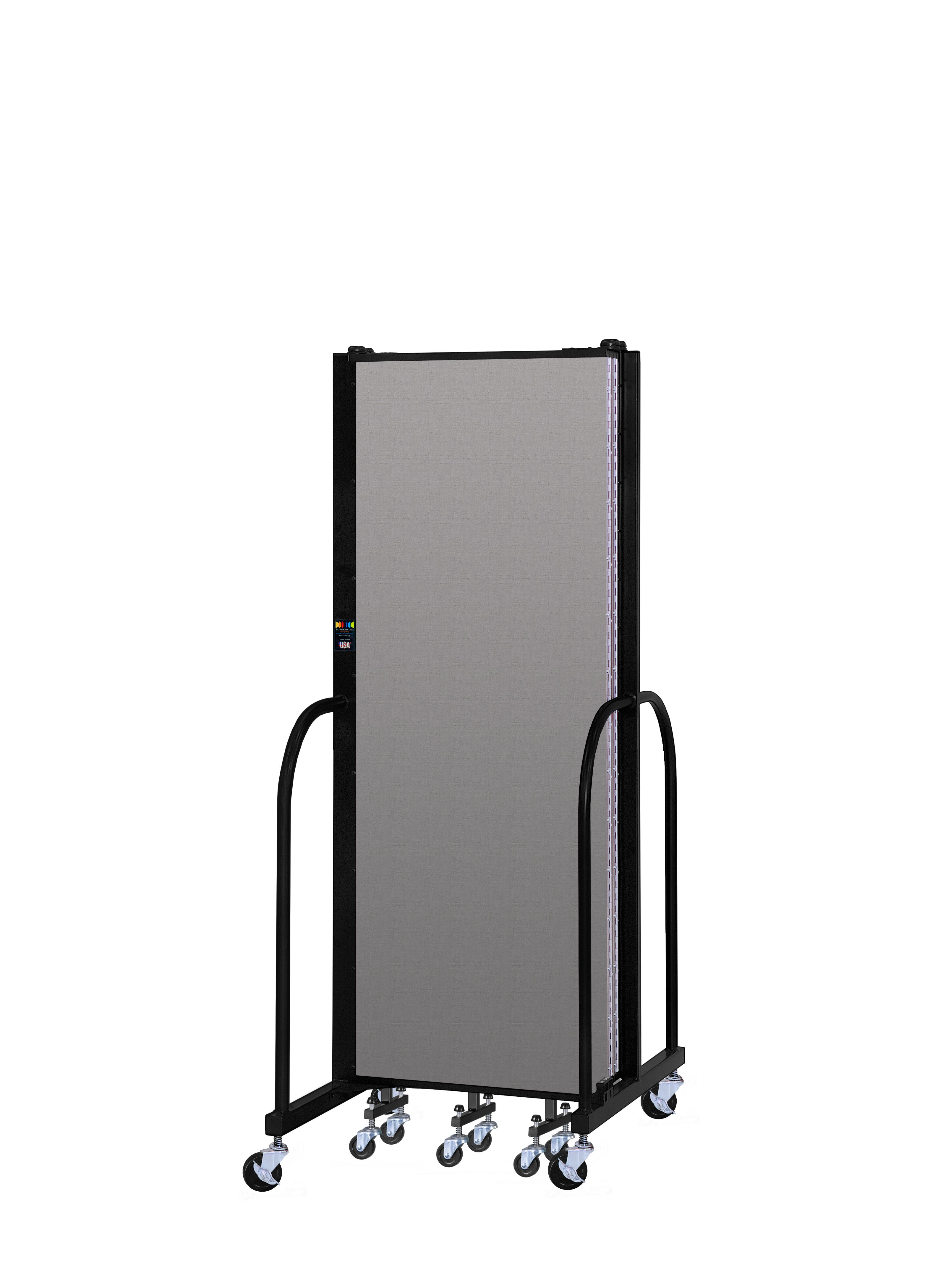 Signature Room Divider - 6'H x 9' 5"L - 5 Panel, Granite, Vinyl