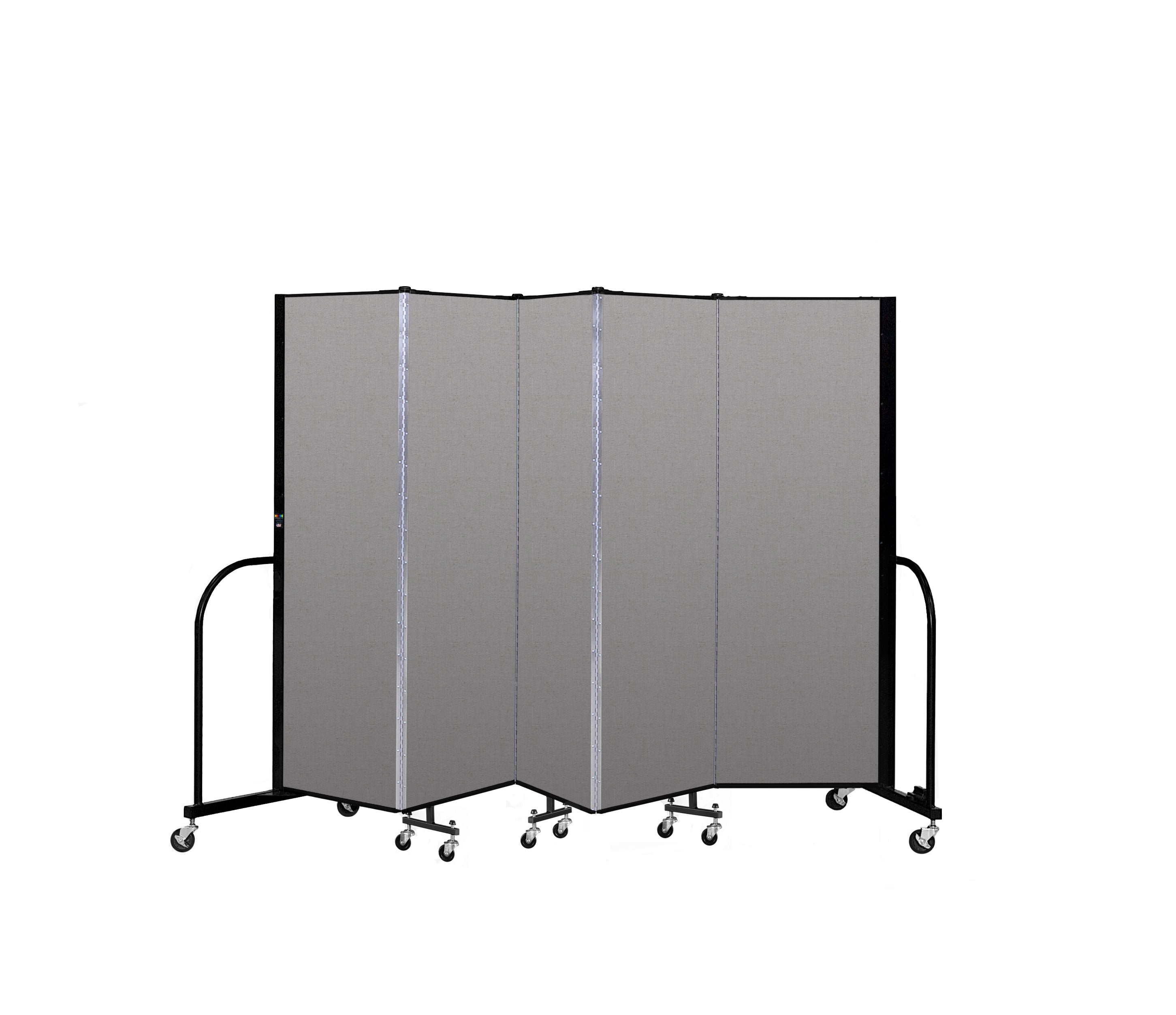 Signature Room Divider - 6'H x 9' 5"L - 5 Panel, Granite, Vinyl