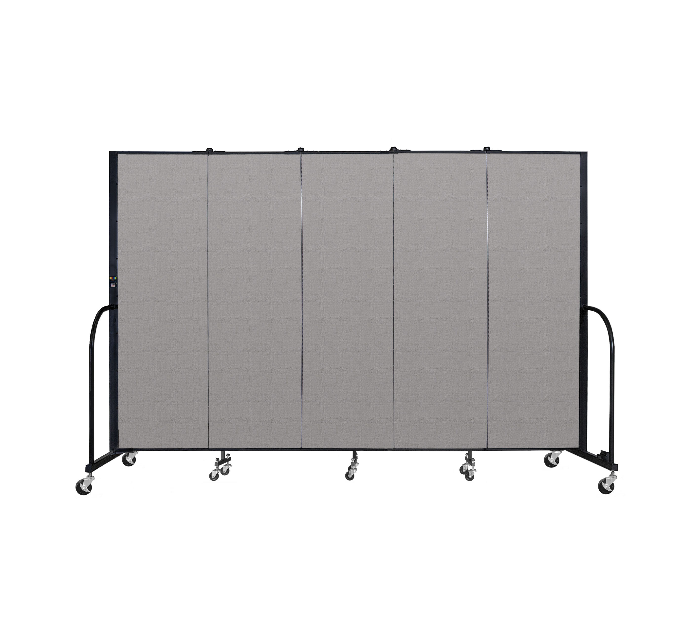 Signature Room Divider - 6'H x 9' 5"L - 5 Panel, Granite, Vinyl