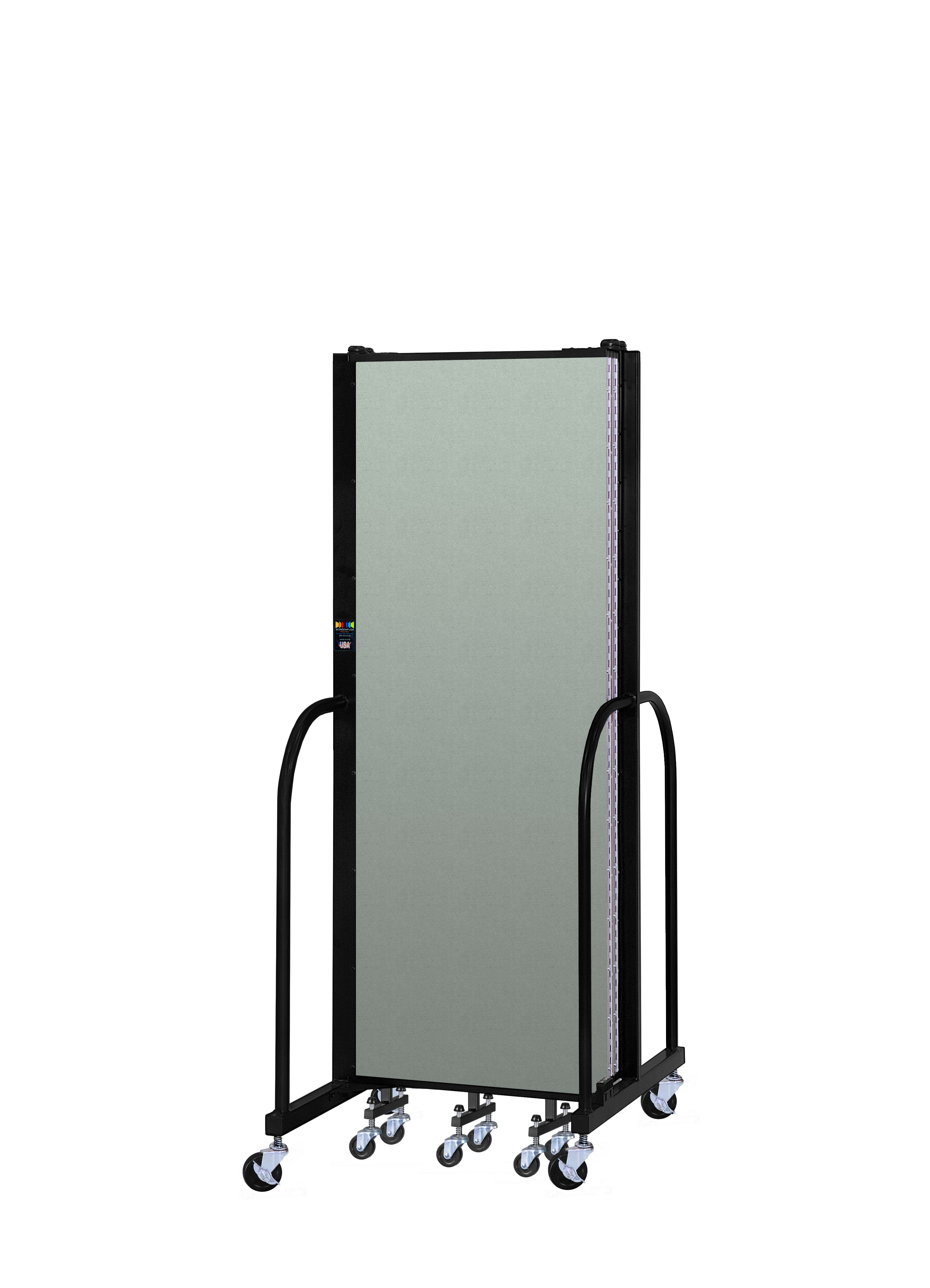 Signature Room Divider - 6'H x 9' 5"L - 5 Panel, Mint, Vinyl