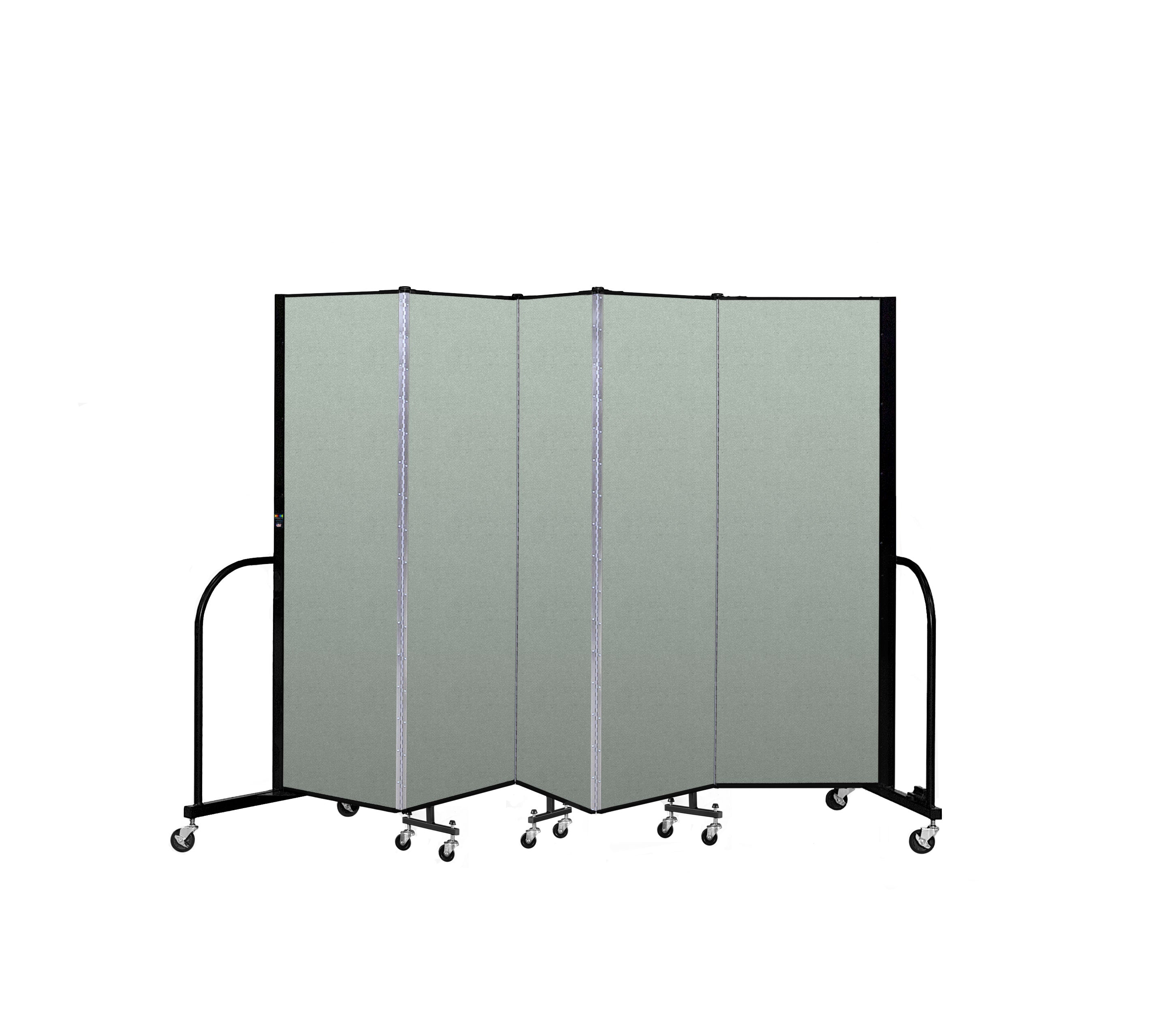 Signature Room Divider - 6'H x 9' 5"L - 5 Panel, Mint, Vinyl