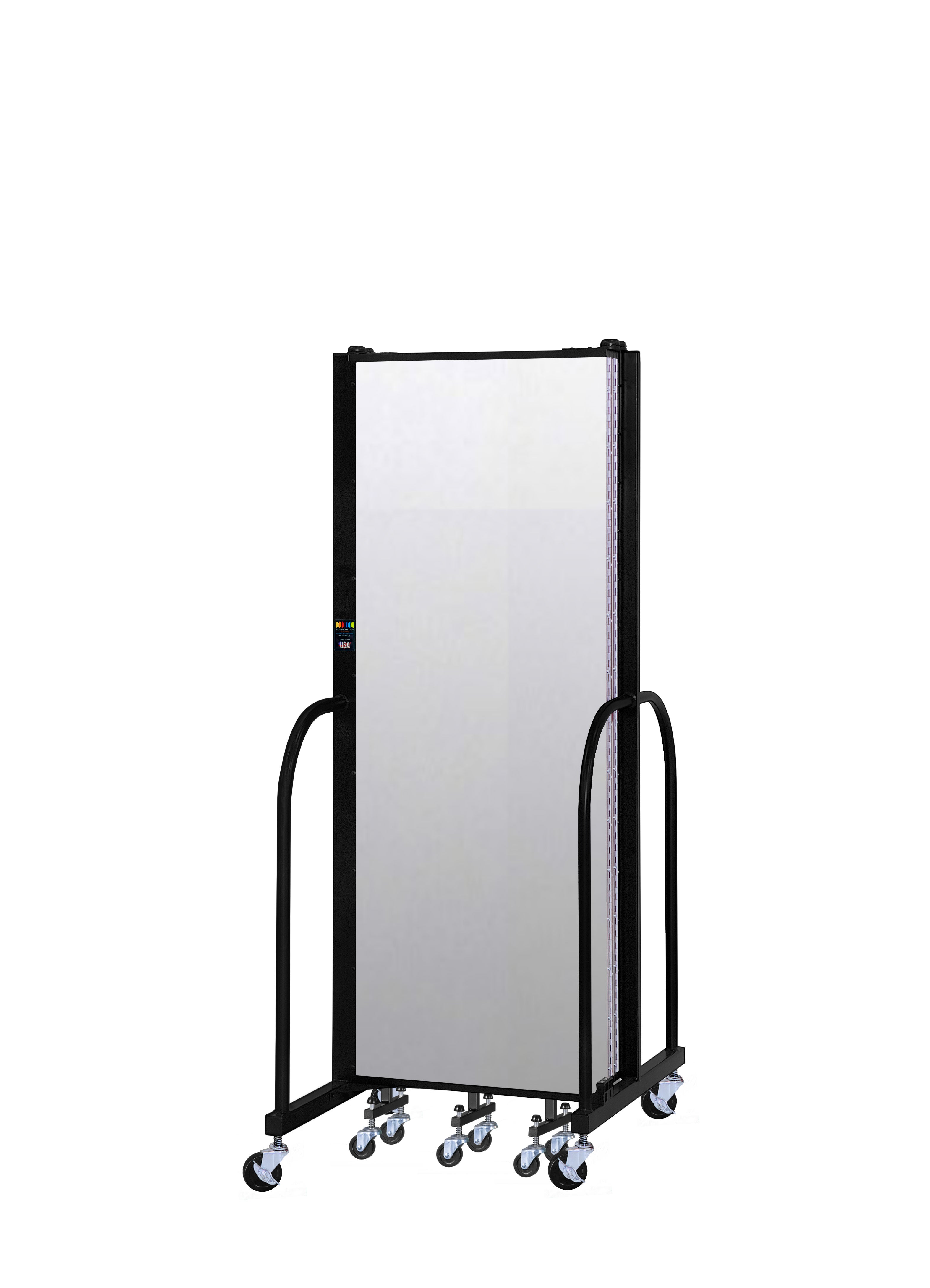 Signature Room Divider - 6'H x 9' 5"L - 5 Panel, Ice, Vinyl