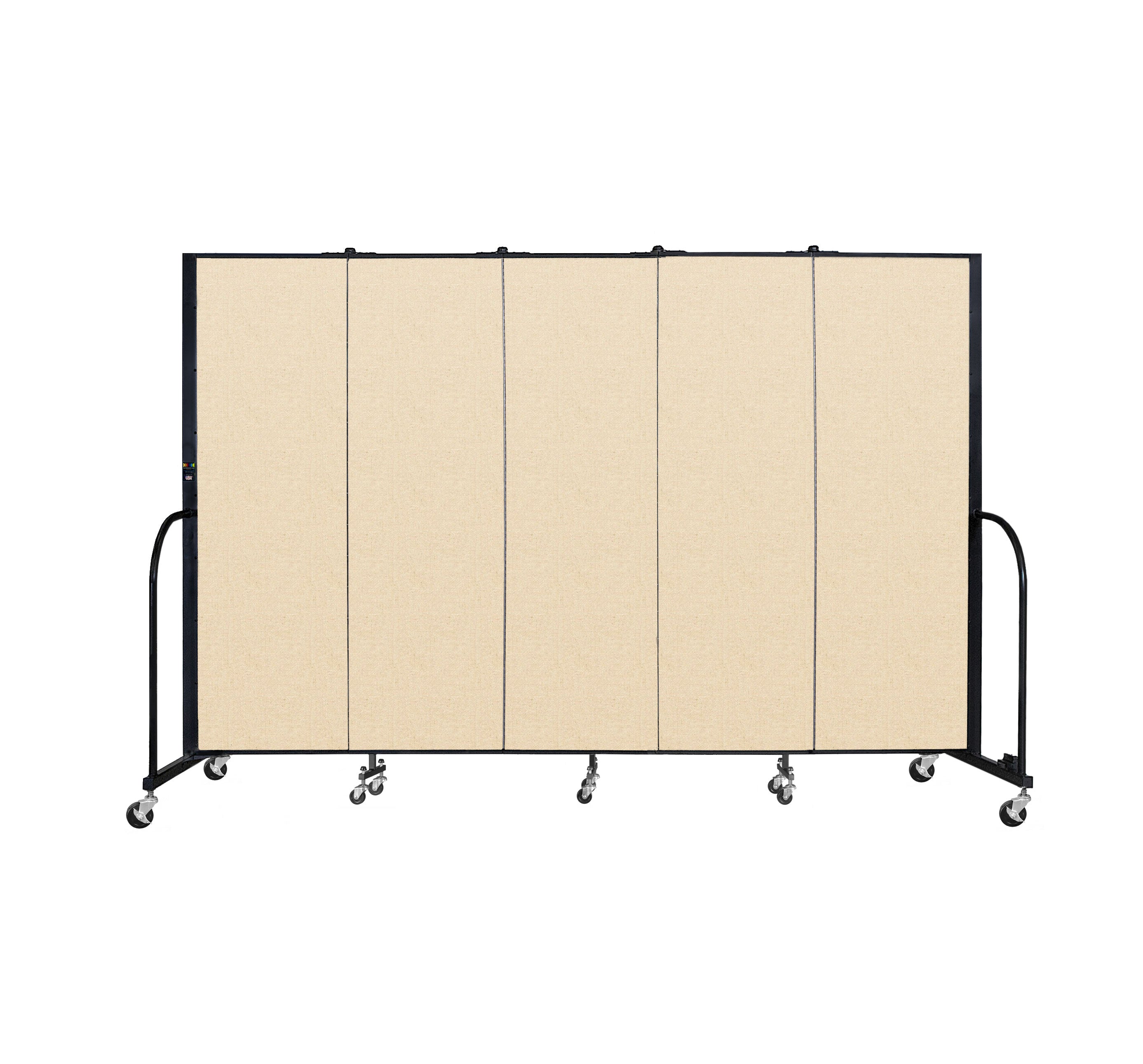 Signature Room Divider - 6'H x 9' 5"L - 5 Panel, Hazelnut, Vinyl
