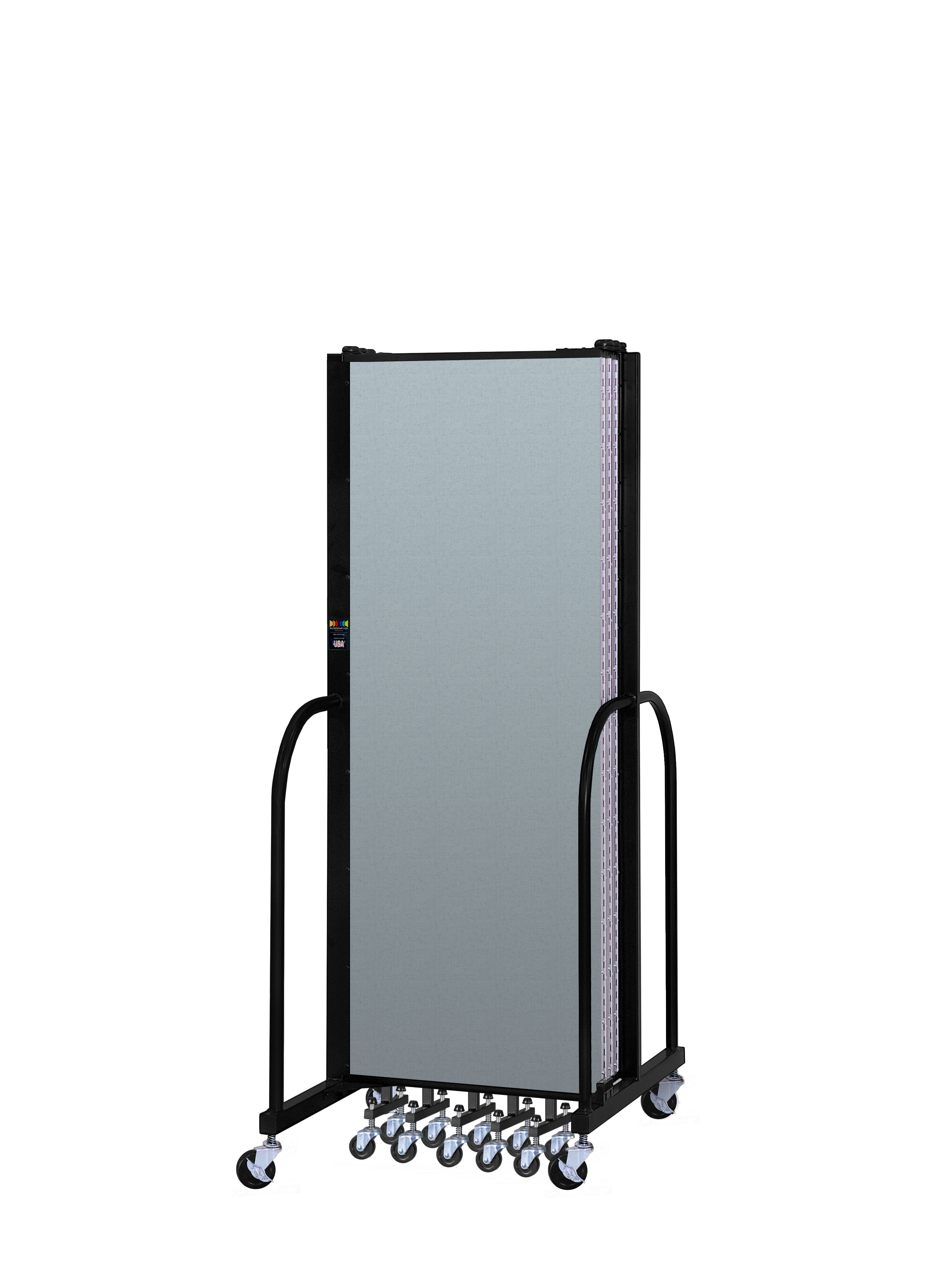 Signature Room Divider - 6'H x 13' 1"L - 7 Panel, Blue Tide, Vinyl
