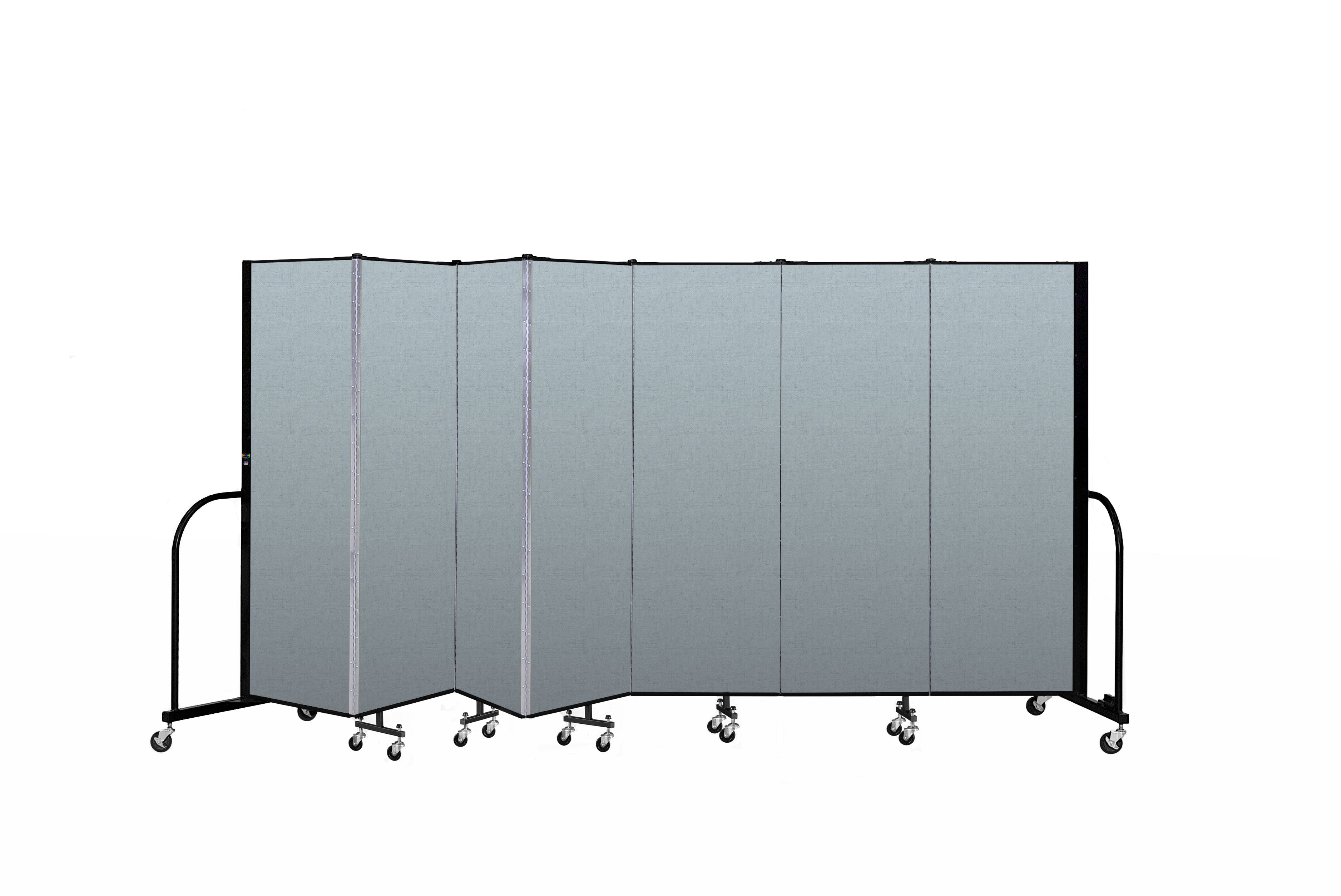 Signature Room Divider - 6'H x 13' 1"L - 7 Panel, Blue Tide, Vinyl