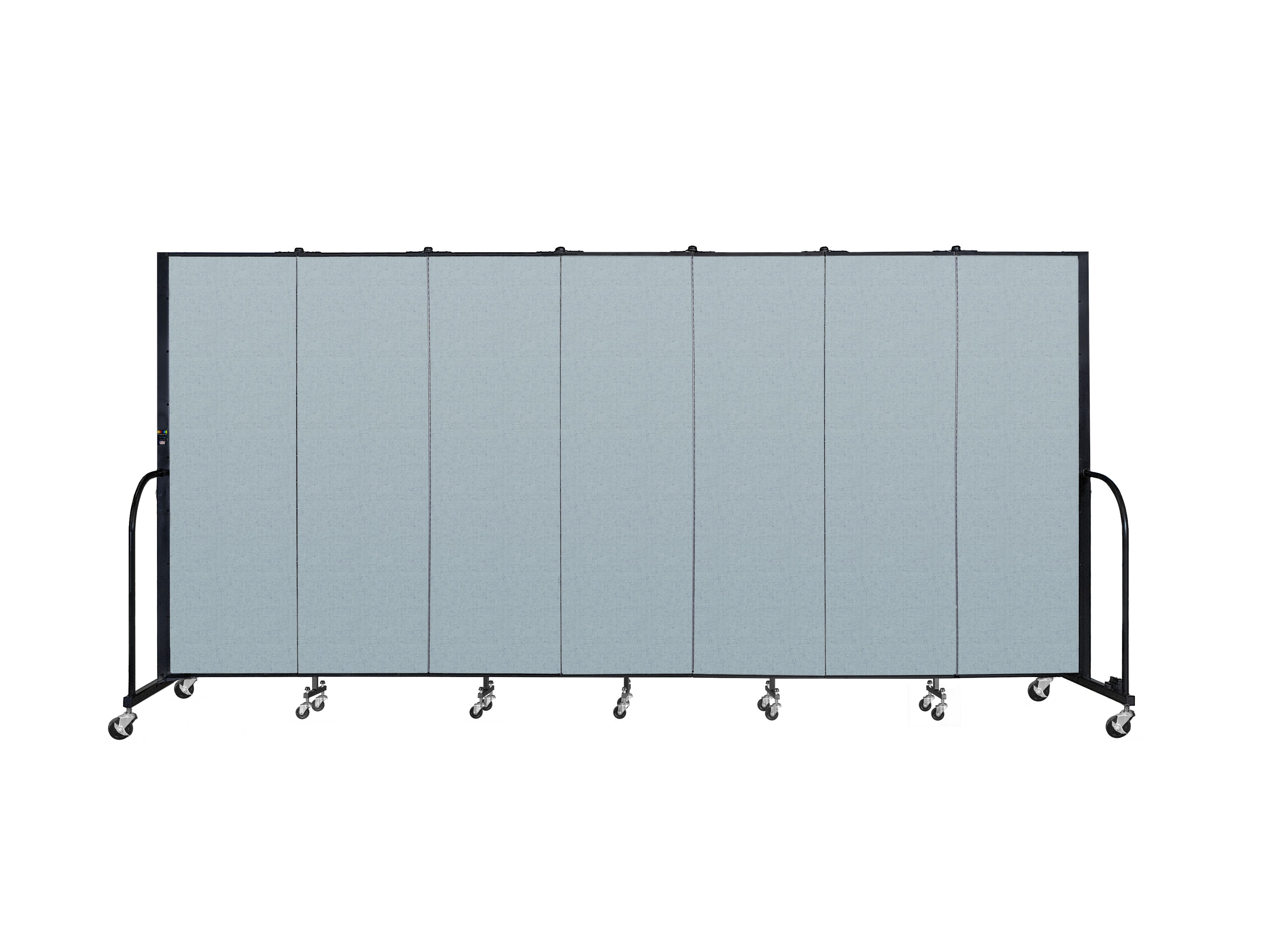 Signature Room Divider - 6'H x 13' 1"L - 7 Panel, Blue Tide, Vinyl