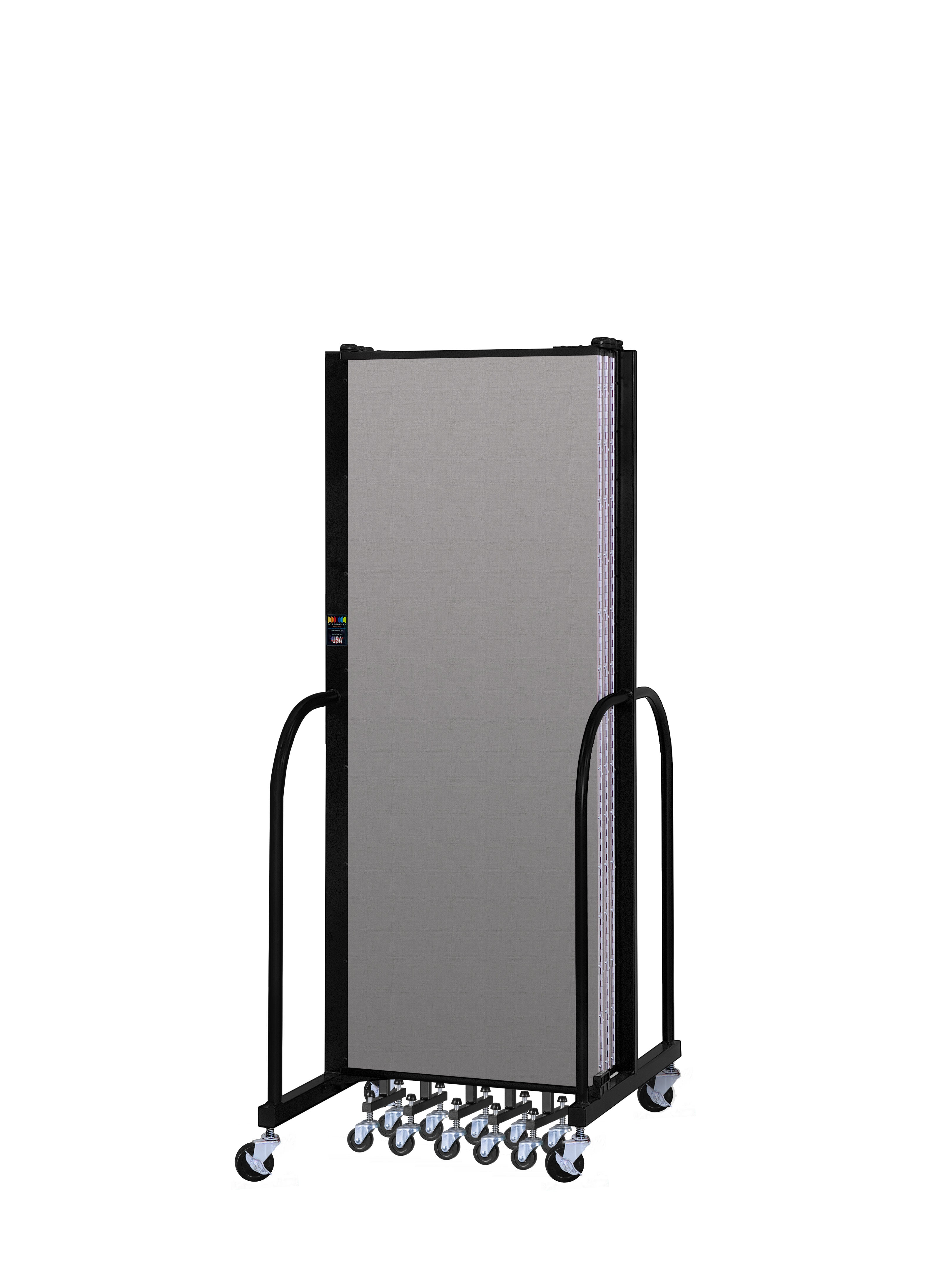 Signature Room Divider - 6'H x 13' 1"L - 7 Panel, Granite, Vinyl