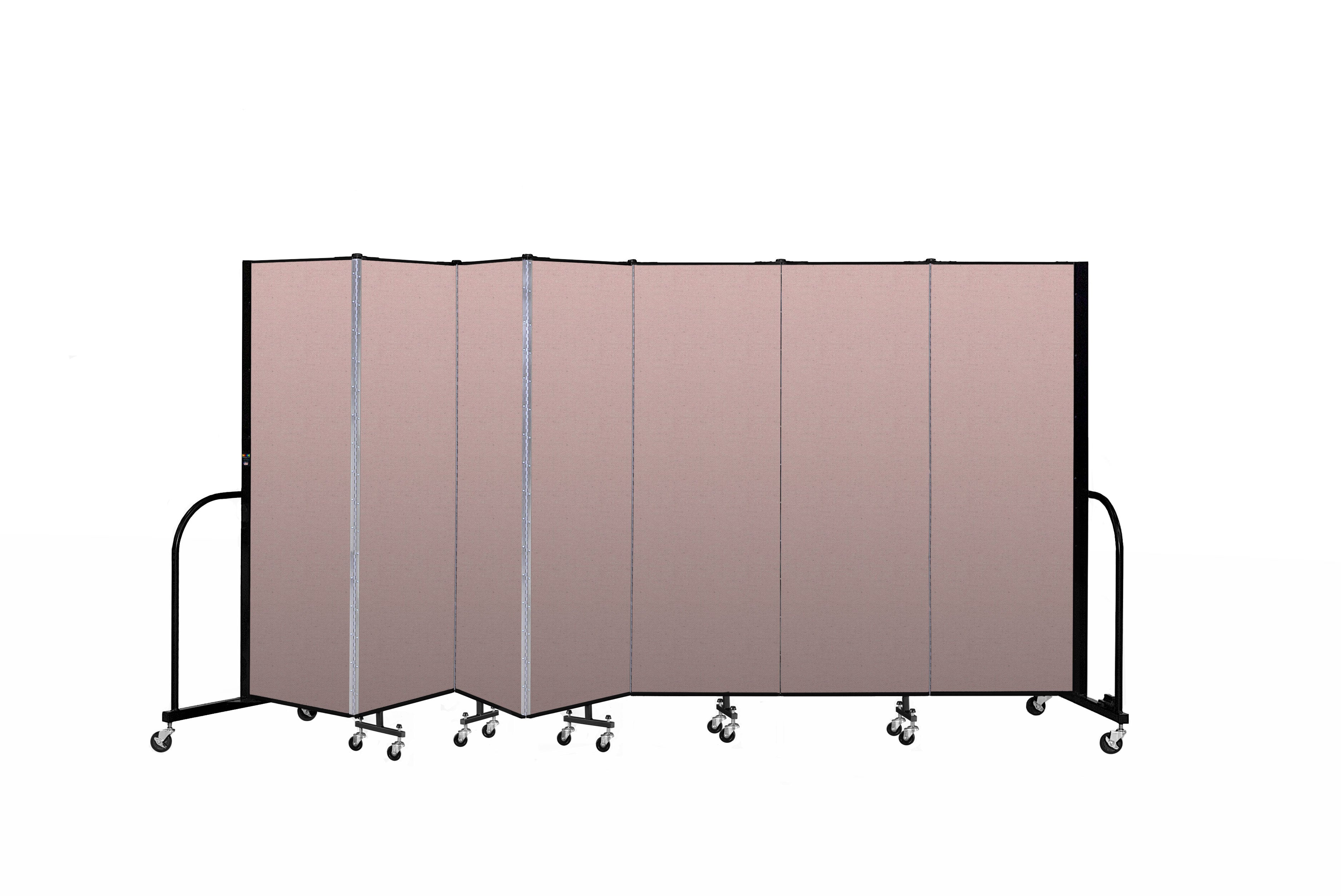 Signature Room Divider - 6'H x 13' 1"L - 7 Panel, Rasberry, Vinyl