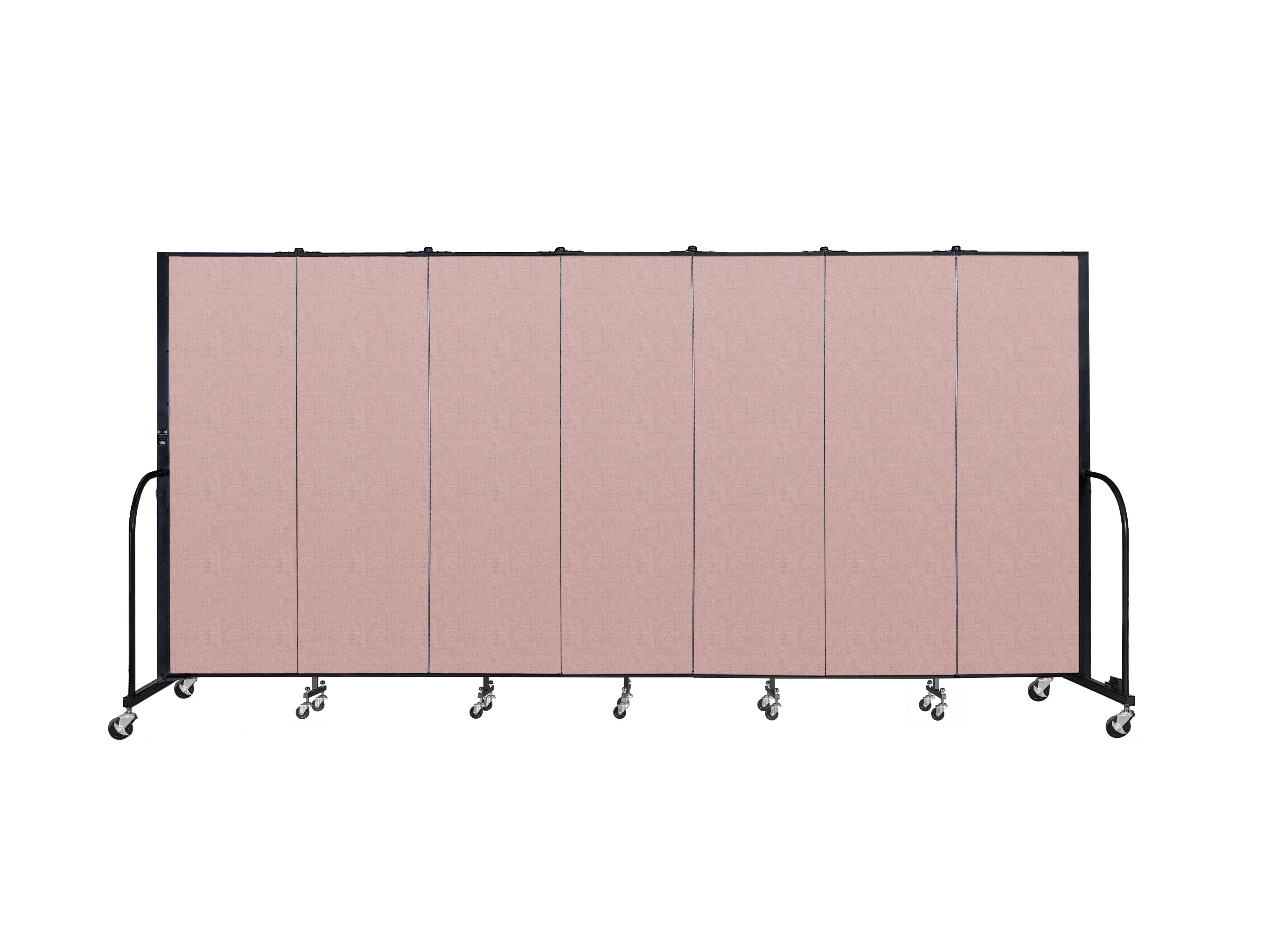 Signature Room Divider - 6'H x 13' 1"L - 7 Panel, Rasberry, Vinyl