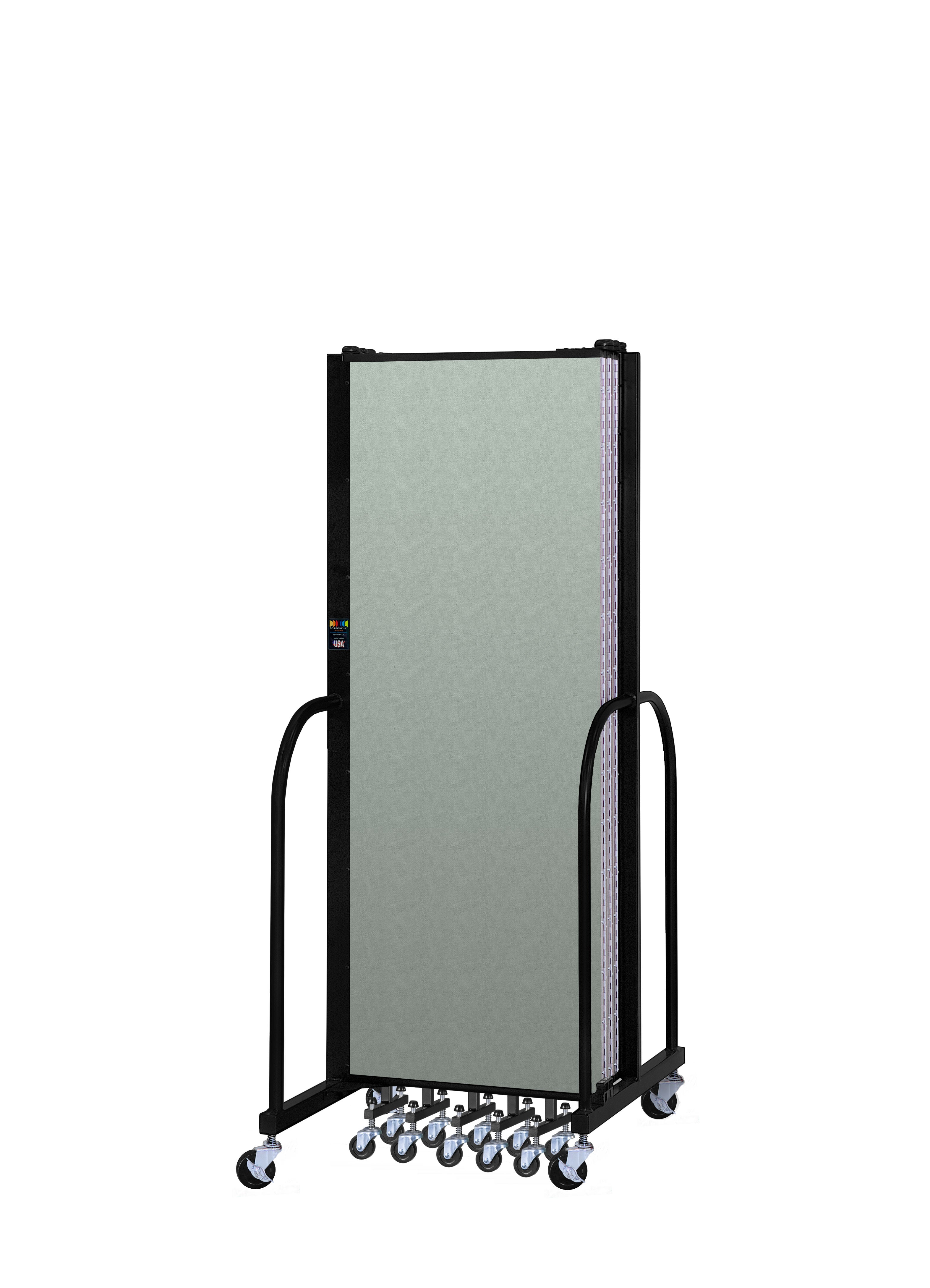Signature Room Divider - 6'H x 13' 1"L - 7 Panel, Mint, Vinyl