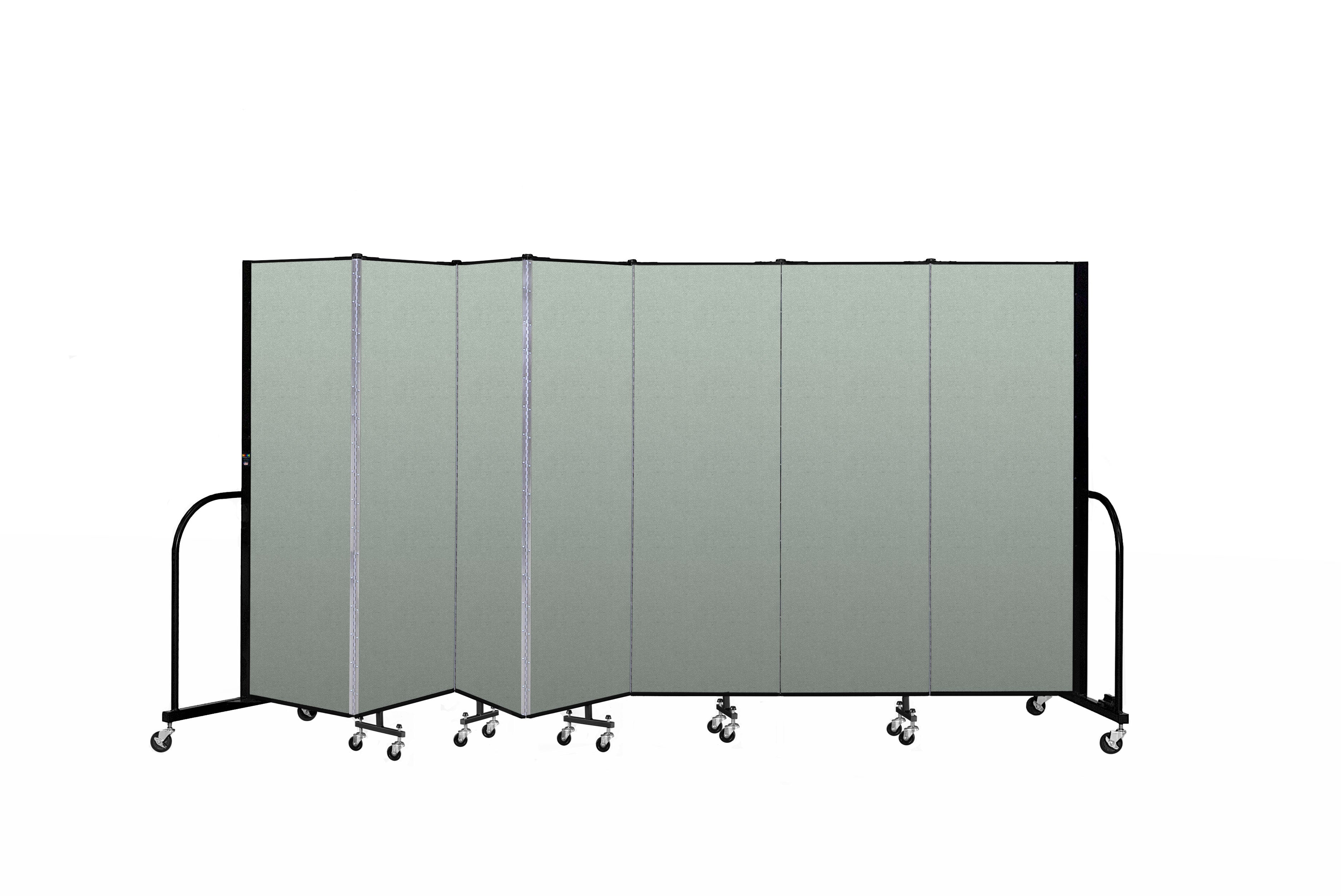 Signature Room Divider - 6'H x 13' 1"L - 7 Panel, Mint, Vinyl