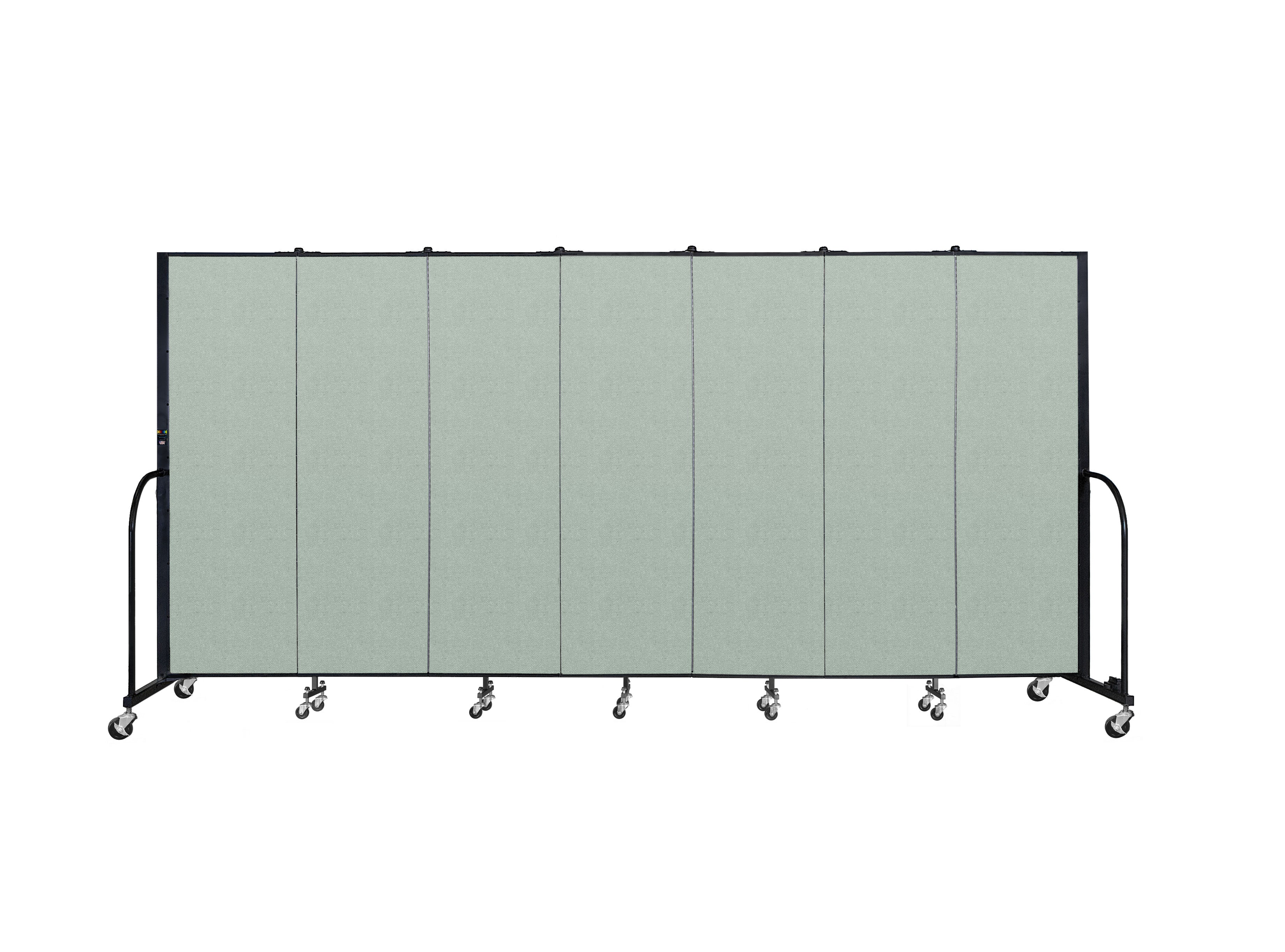 Signature Room Divider - 6'H x 13' 1"L - 7 Panel, Mint, Vinyl