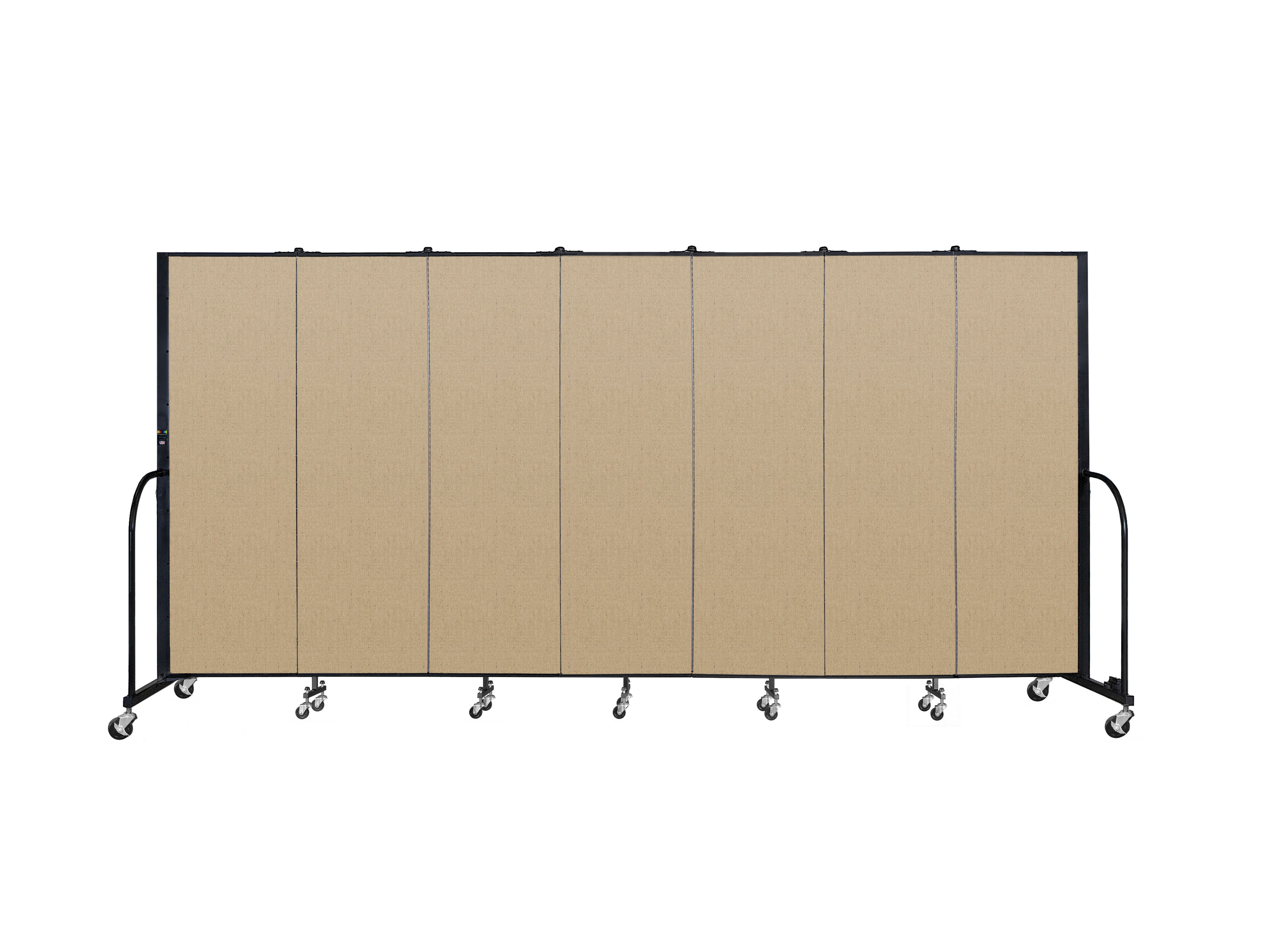 Signature Room Divider - 6'H x 13' 1"L - 7 Panel, Sandalwood, Vinyl