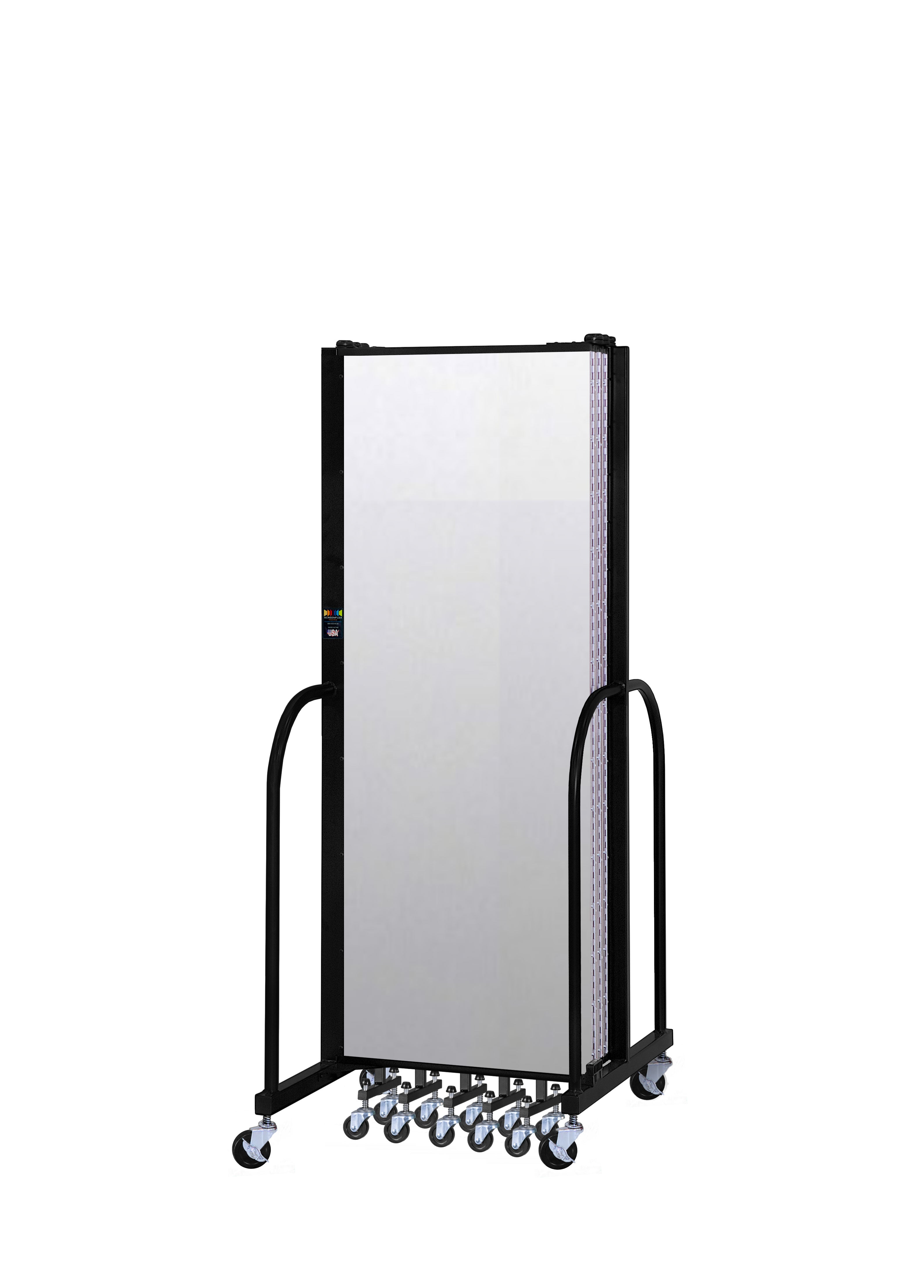 Signature Room Divider - 6'H x 13' 1"L - 7 Panel, Ice, Vinyl