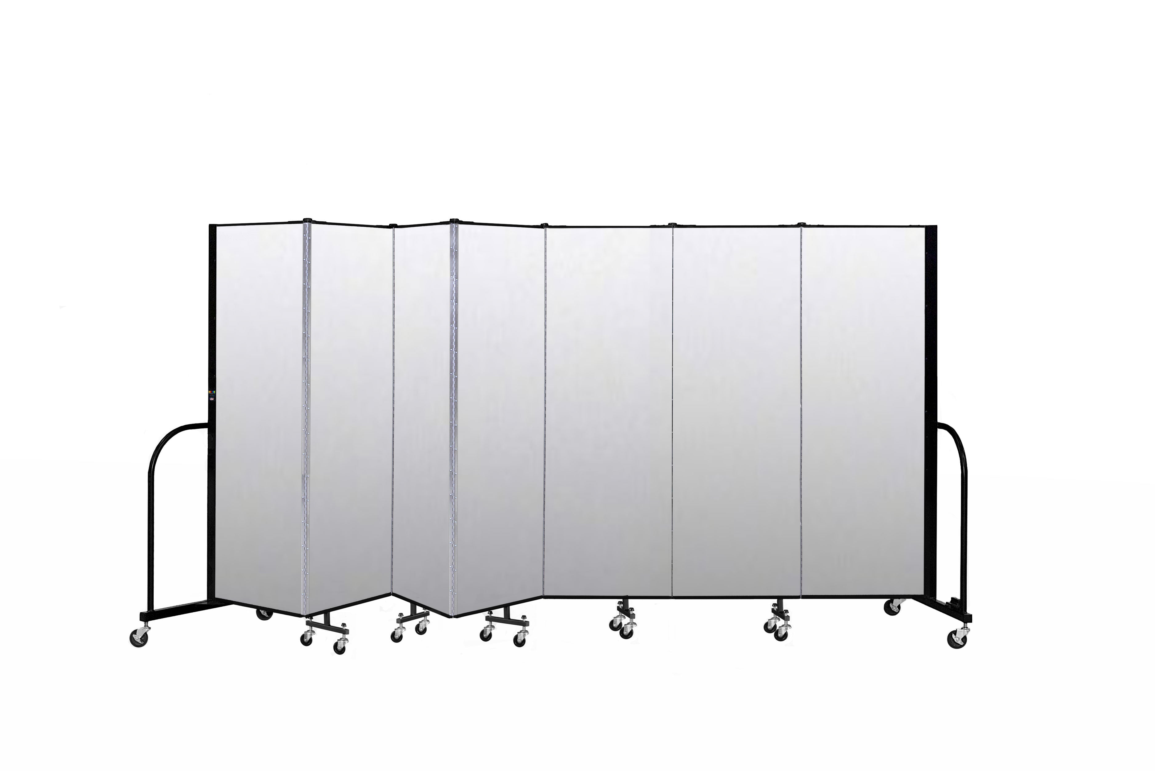 Signature Room Divider - 6'H x 13' 1"L - 7 Panel, Ice, Vinyl