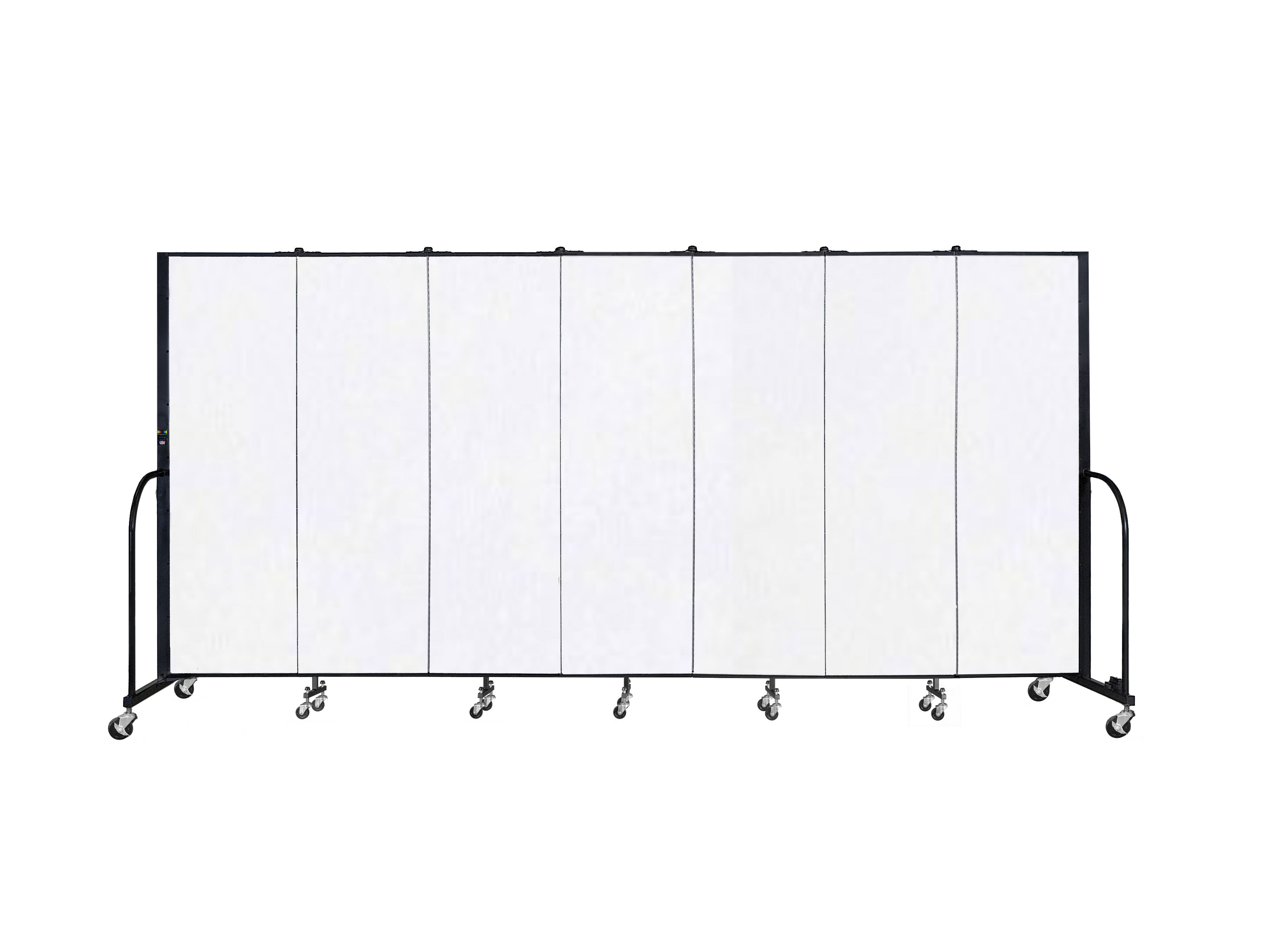 Signature Room Divider - 6'H x 13' 1"L - 7 Panel, Ice, Vinyl