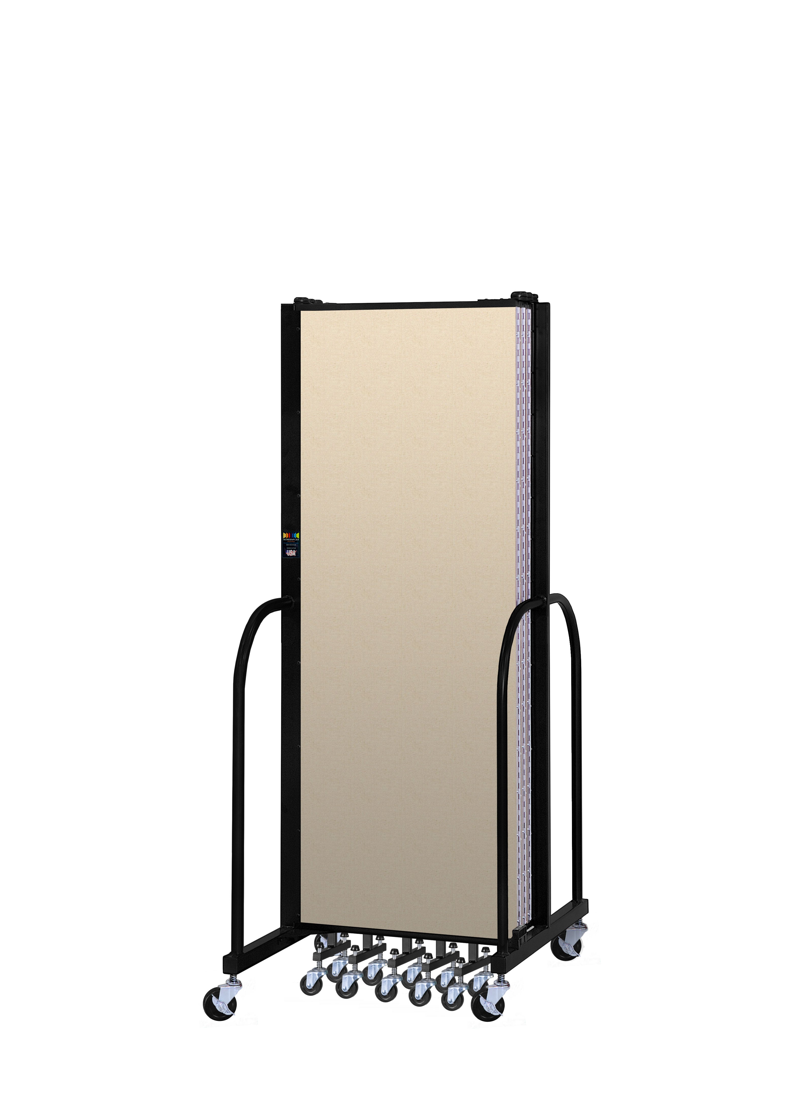 Signature Room Divider - 6'H x 13' 1"L - 7 Panel, Hazelnut, Vinyl