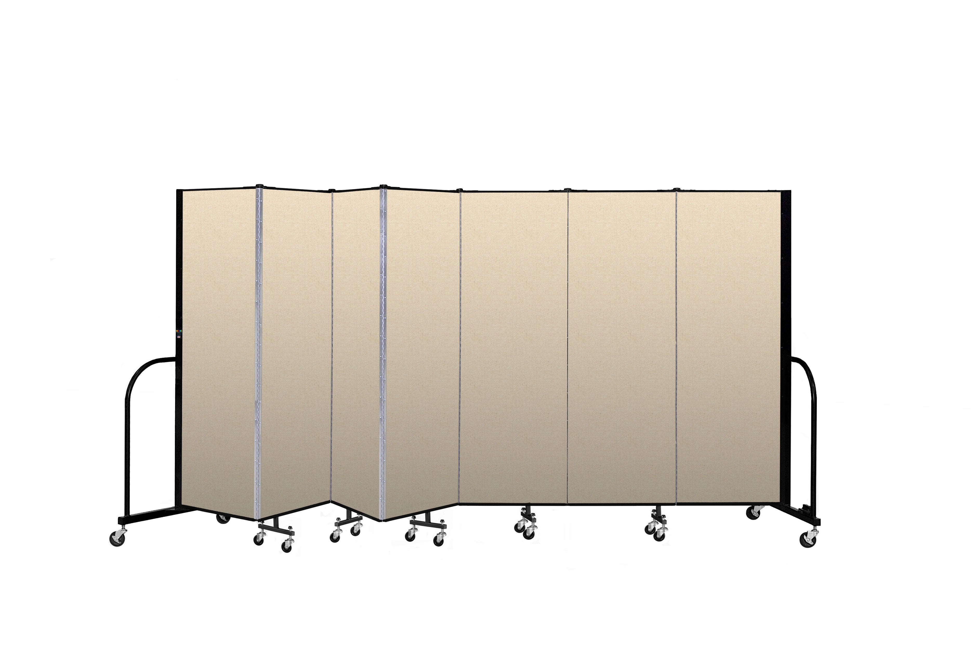 Signature Room Divider - 6'H x 13' 1"L - 7 Panel, Hazelnut, Vinyl