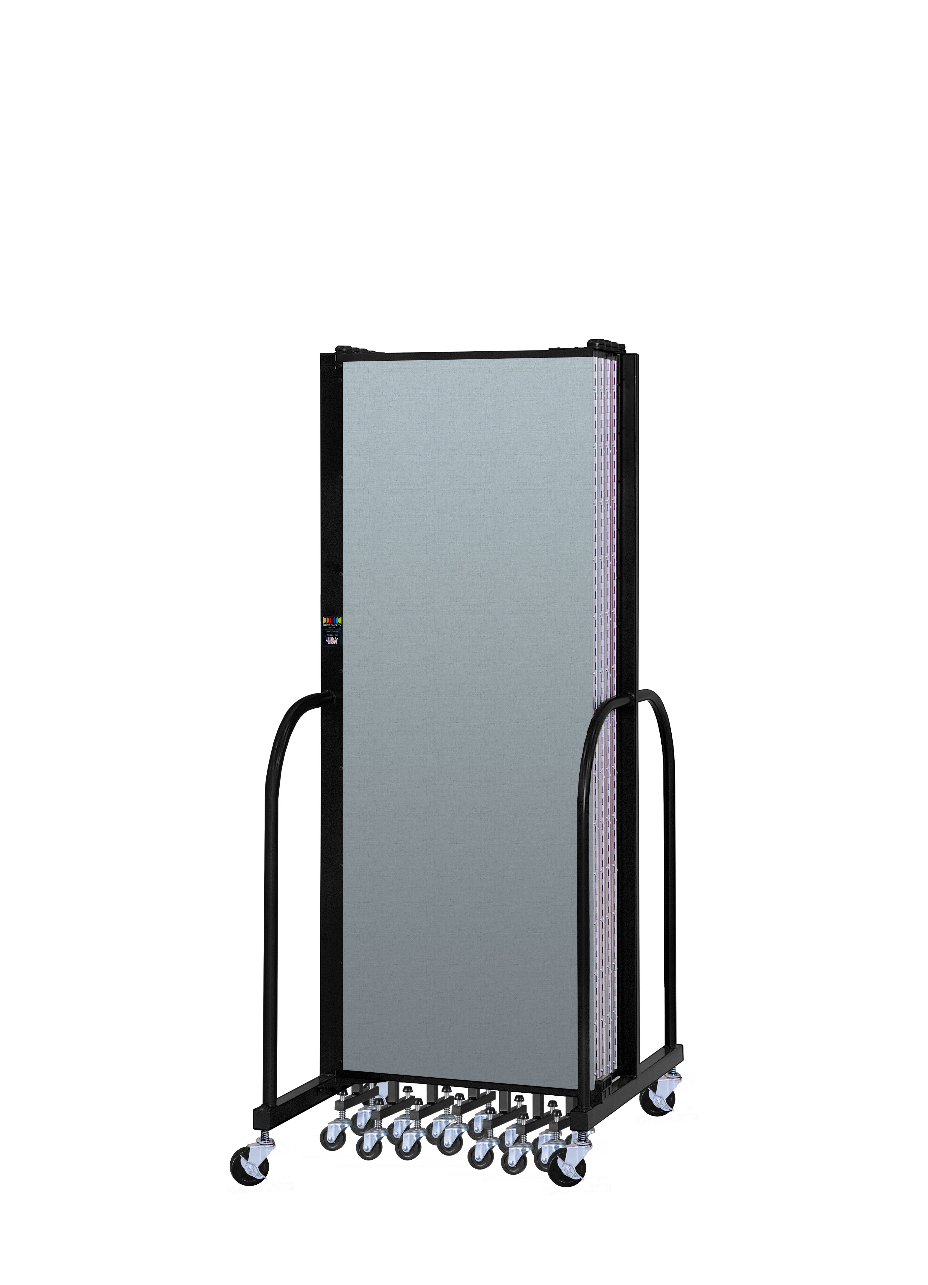 Signature Room Divider - 6'H x 16' 9"L - 9 Panel, Blue Tide, Vinyl