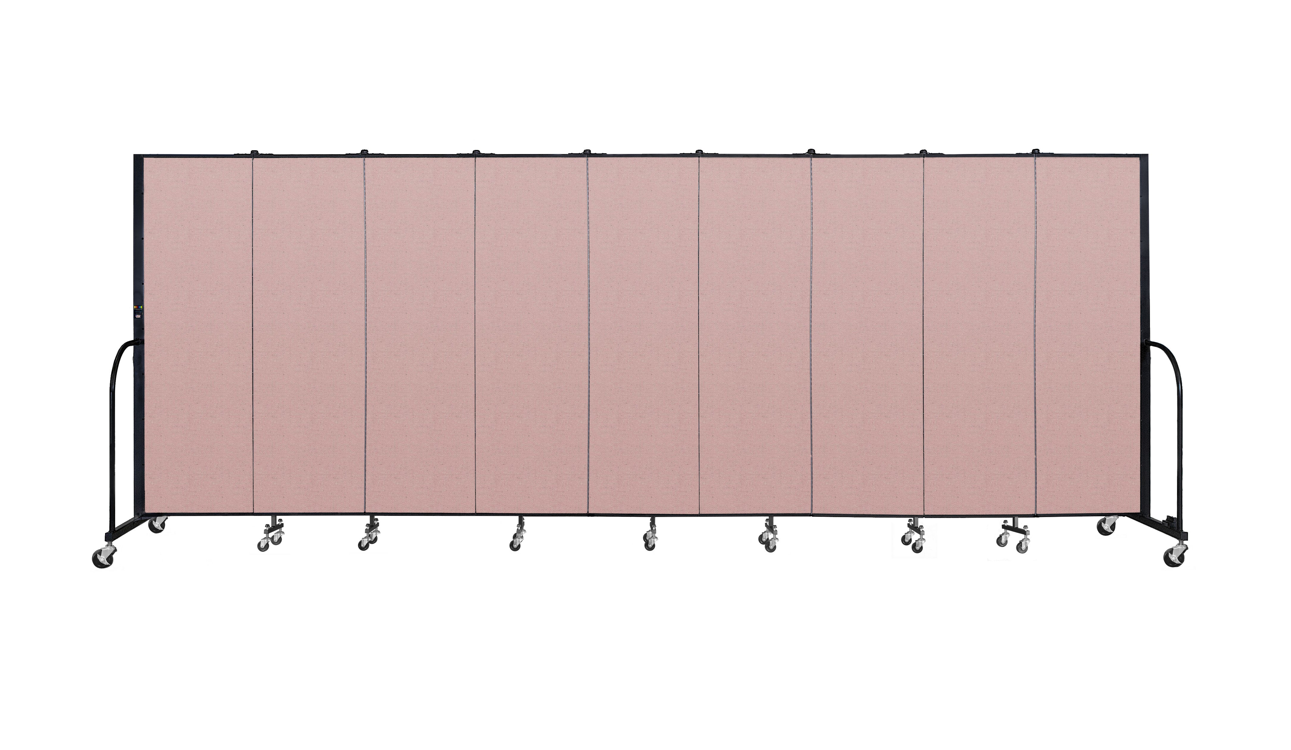 Signature Room Divider - 6'H x 16' 9"L - 9 Panel, Rasberry, Vinyl