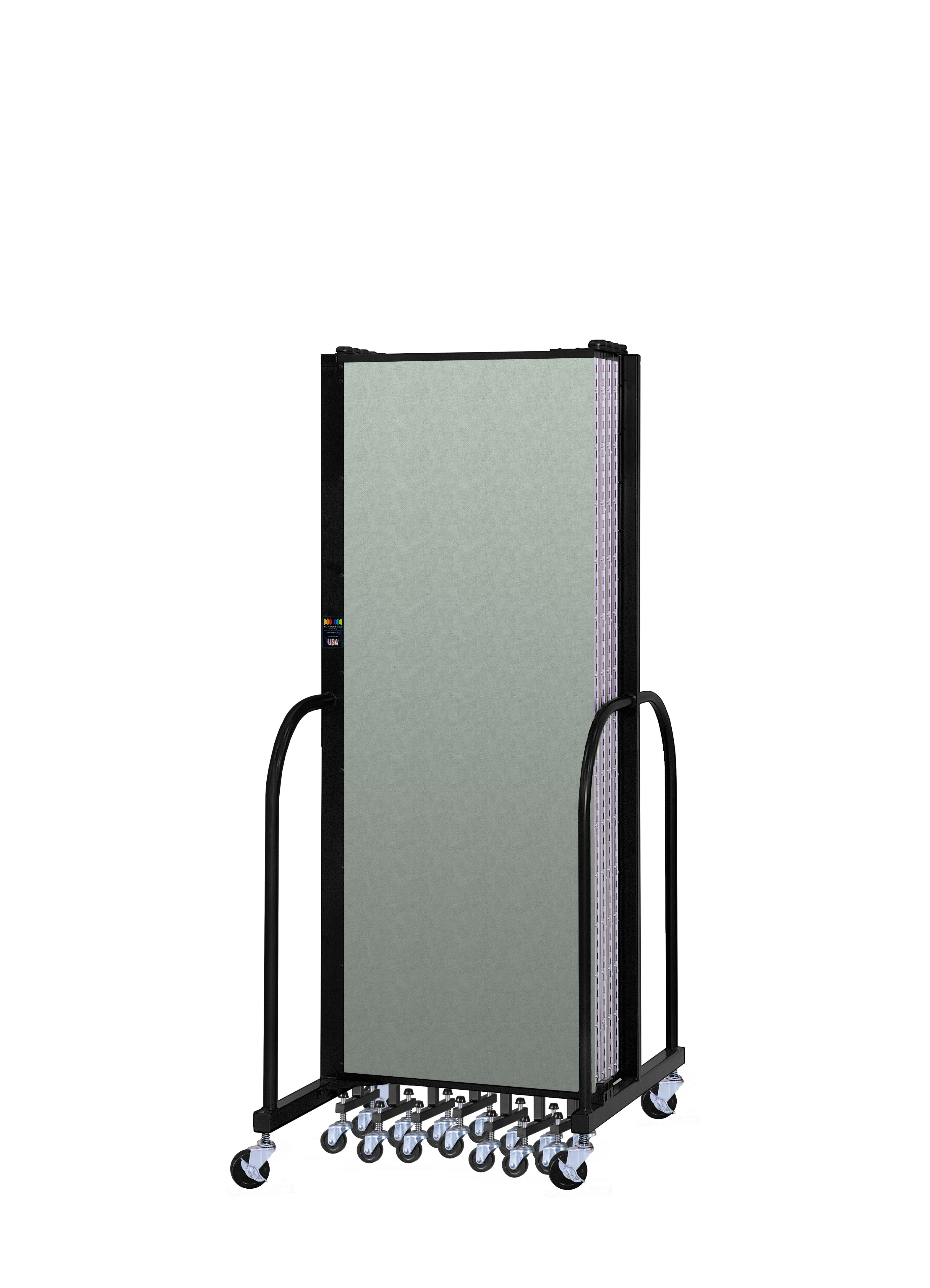 Signature Room Divider - 6'H x 16' 9"L - 9 Panel, Mint, Vinyl