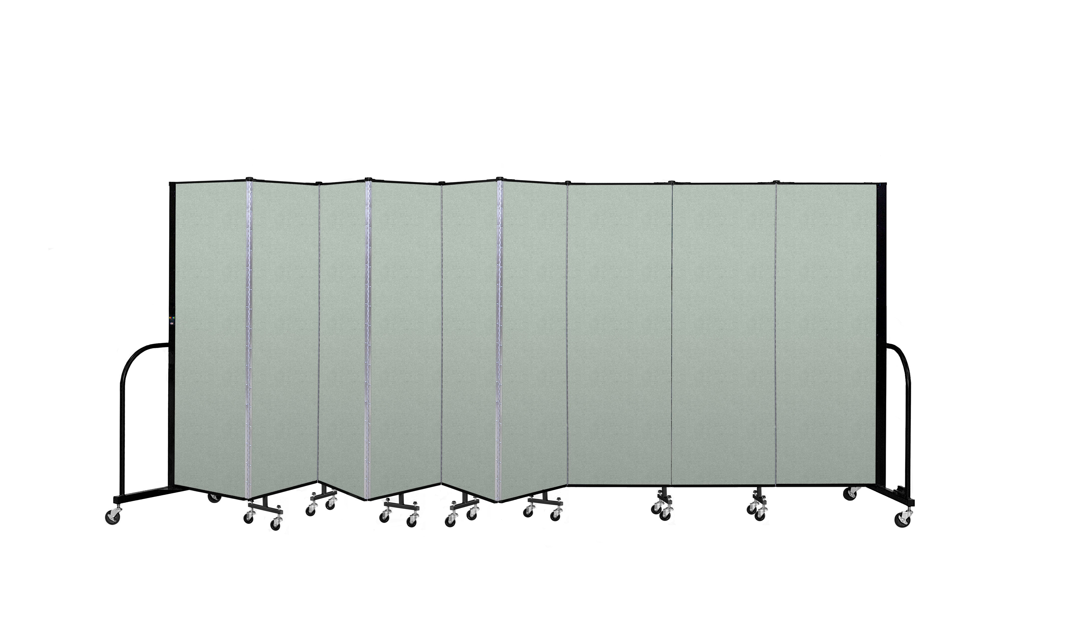 Signature Room Divider - 6'H x 16' 9"L - 9 Panel, Mint, Vinyl